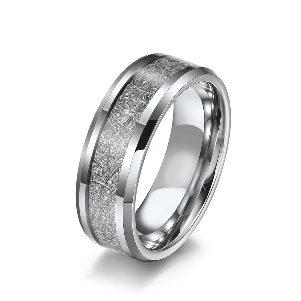 La Titan: Bague Argent Homme Texture Gravée