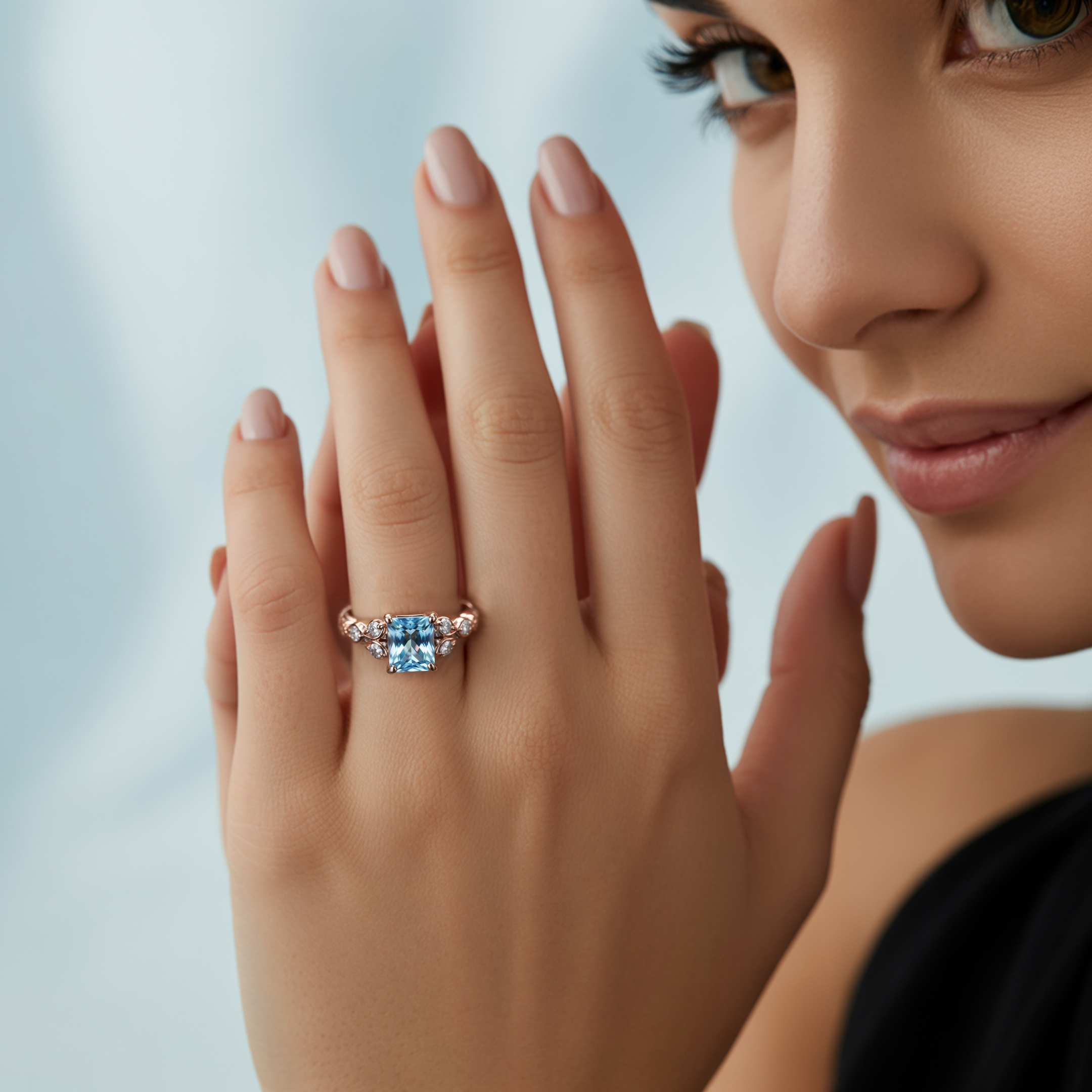 The Katalina Radiant Cut Moissanite Ring