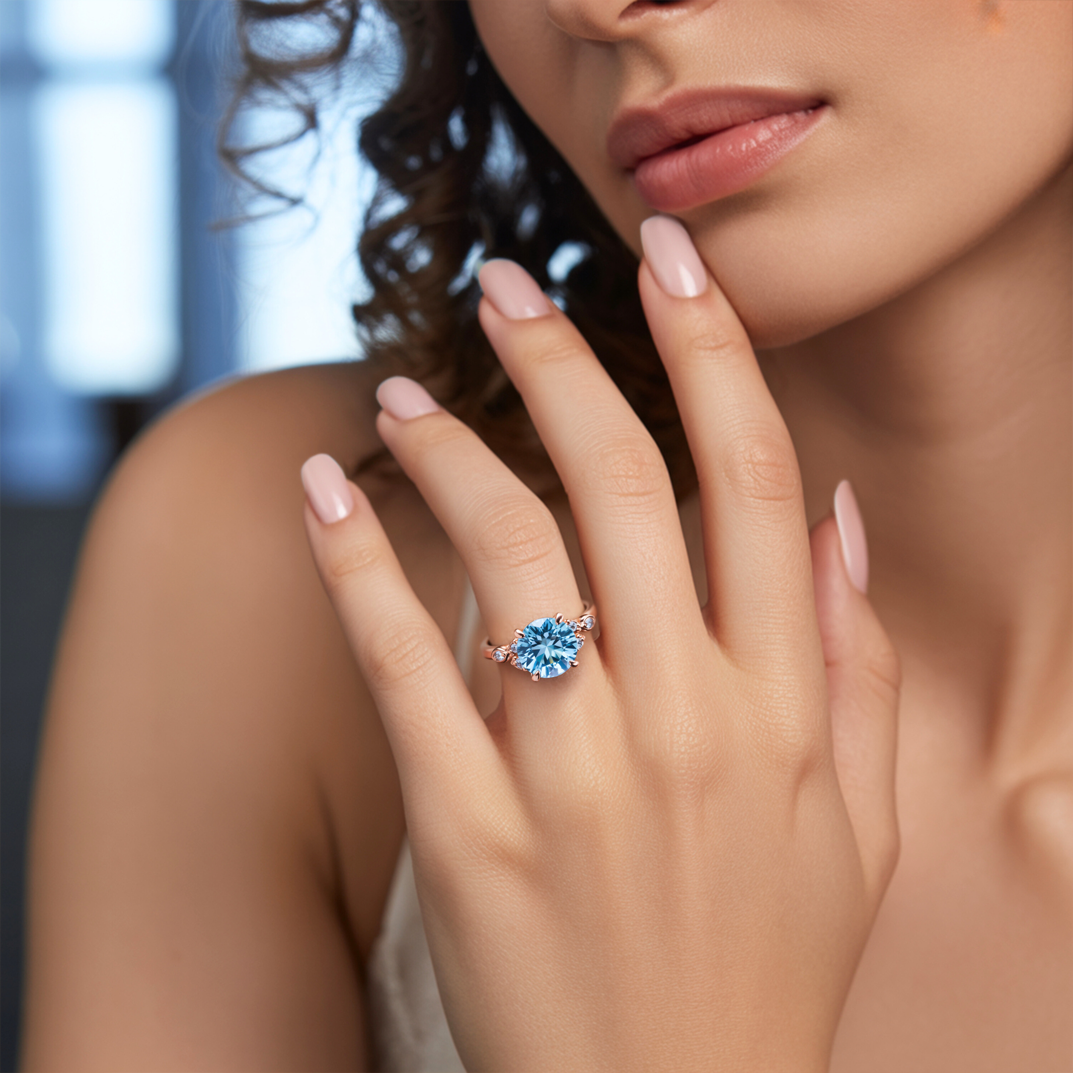The Katalina 4CT Round Cut Moissanite Ring