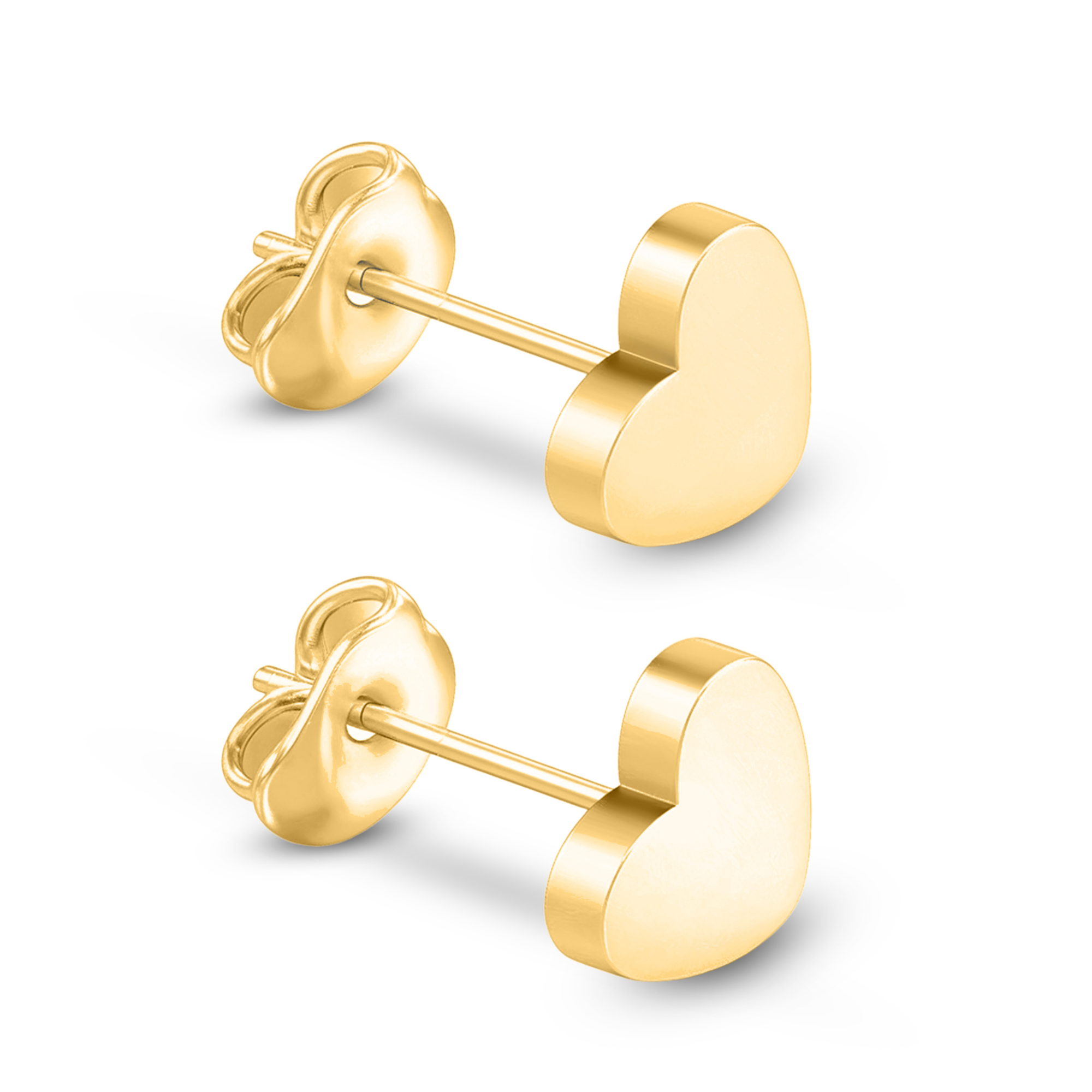 Boucles d'oreilles minimalistes cœur argent