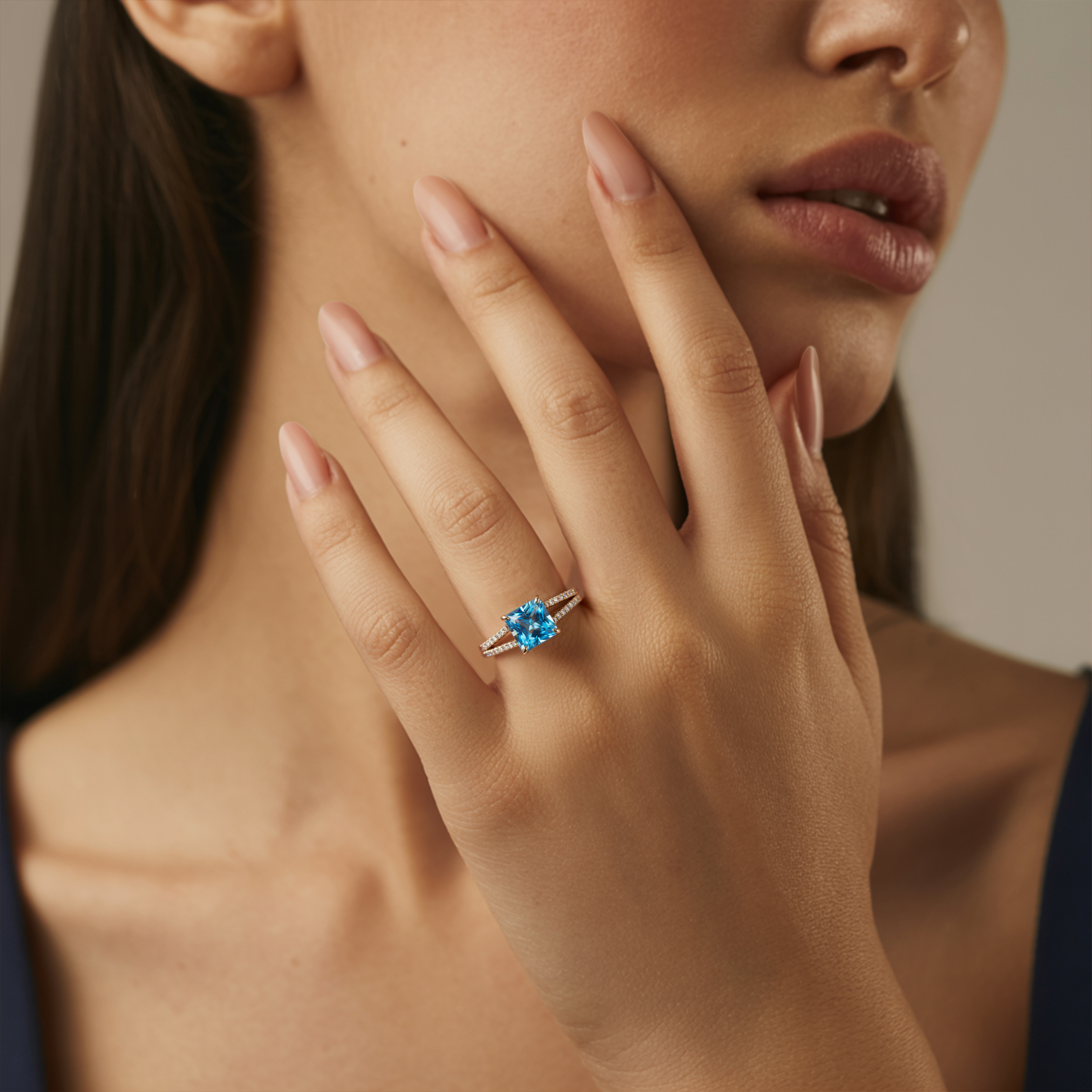 The Caterina – Split Shank Moissanite Ring