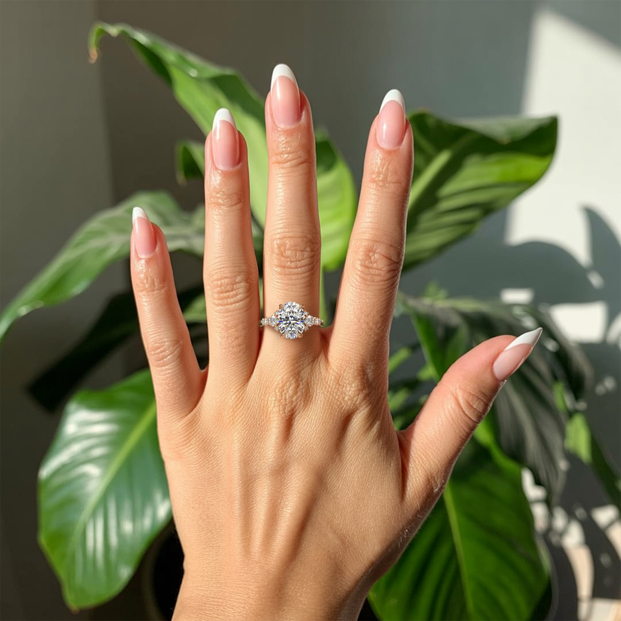 The Bella Jewel Oval Cut Moissanite Ring