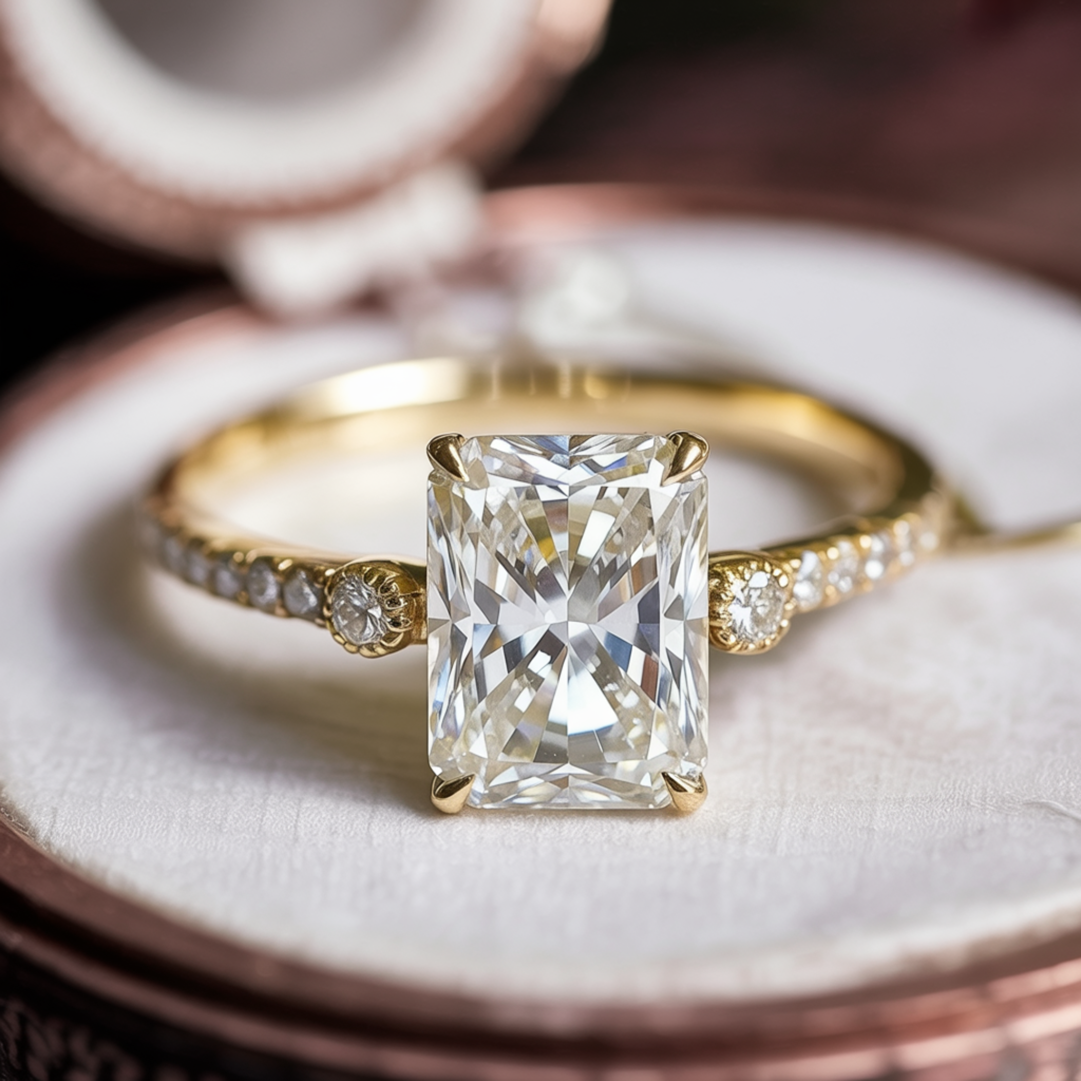 The Luna | To My Future Wife — Radiant Cut Moissanite Ring