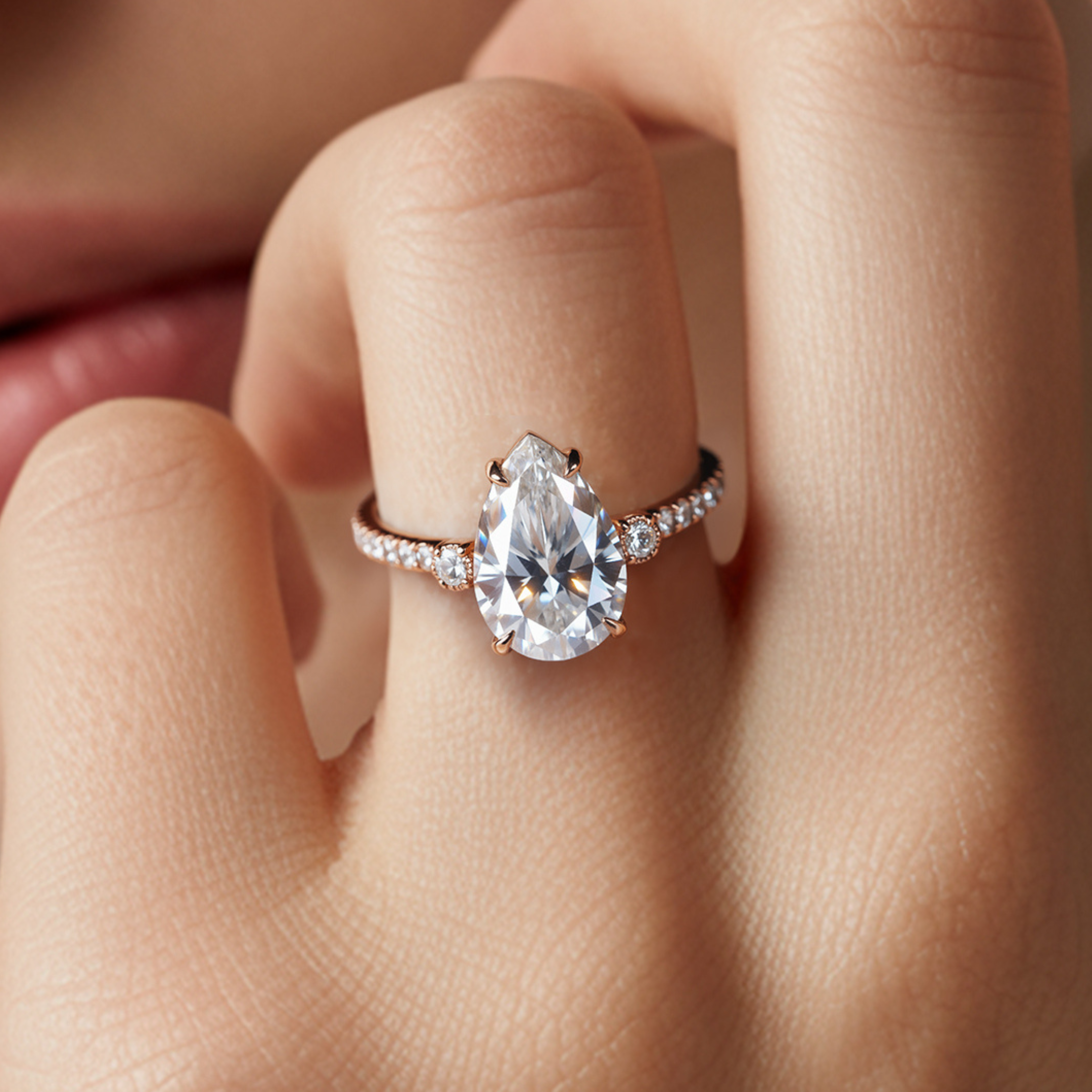 The Luna | To My Future Wife — Pear Cut Moissanite Ring