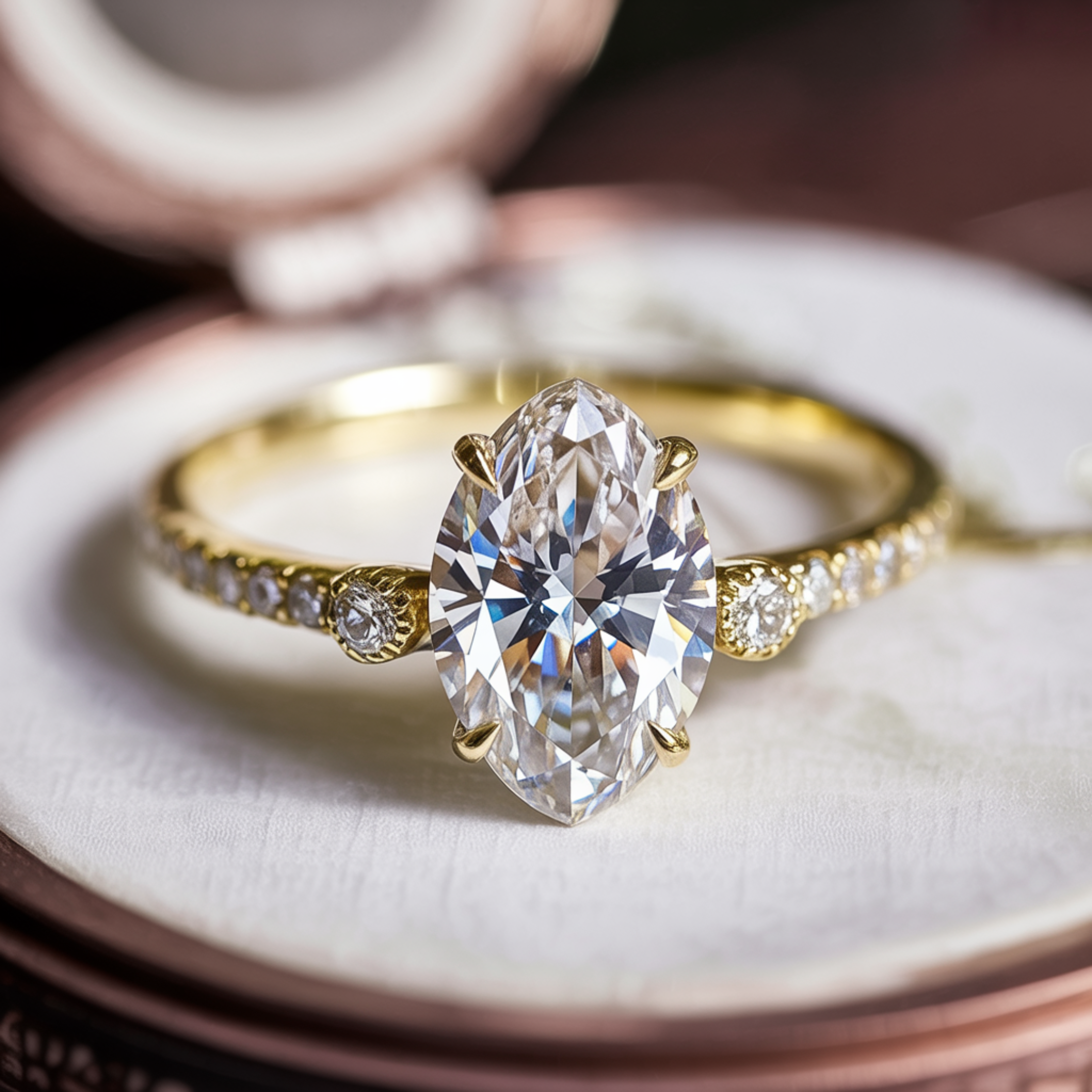 The Luna | To My Future Wife — Marquise Cut Moissanite Ring