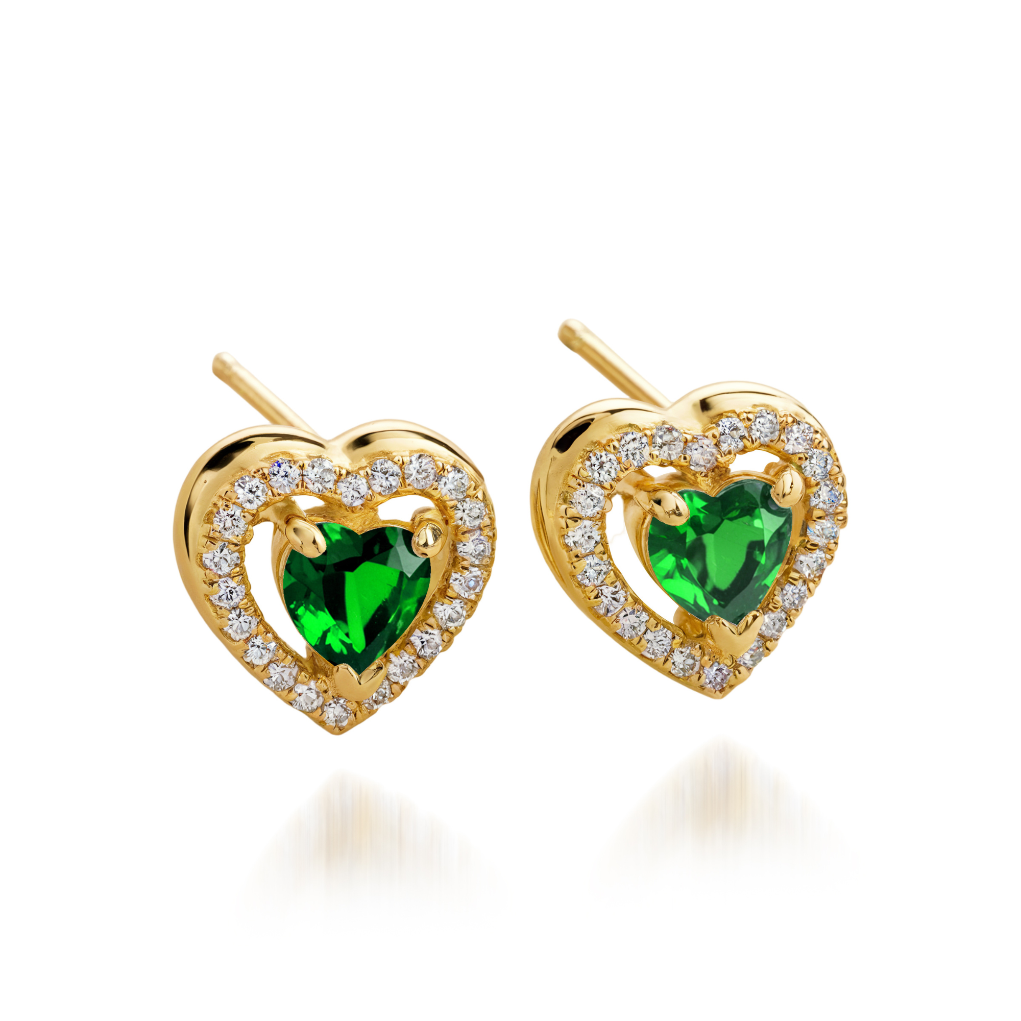 Boucles d'oreilles cœur Saint-Valentin Diamant Noir
