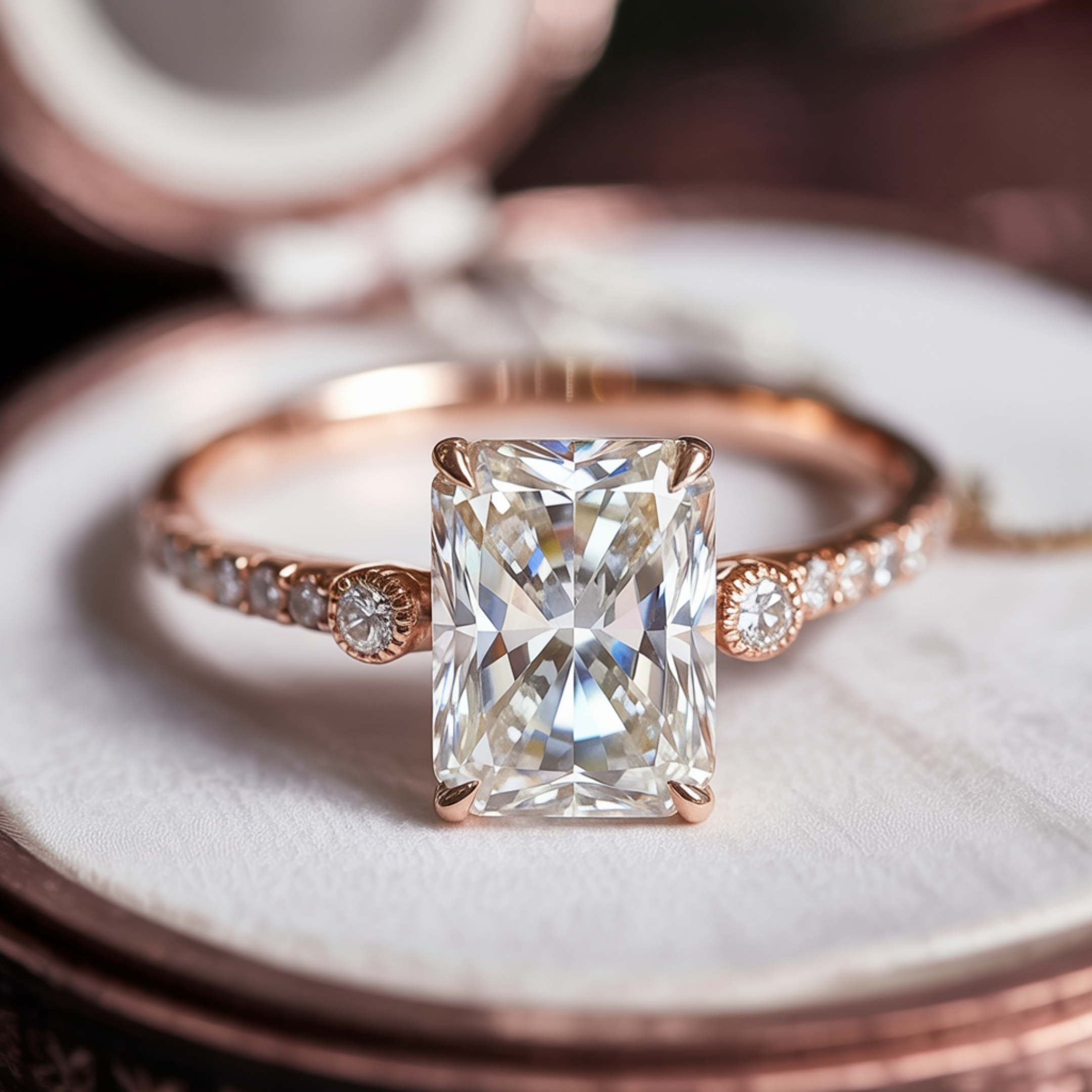 The Luna | To My Future Wife — Radiant Cut Moissanite Ring