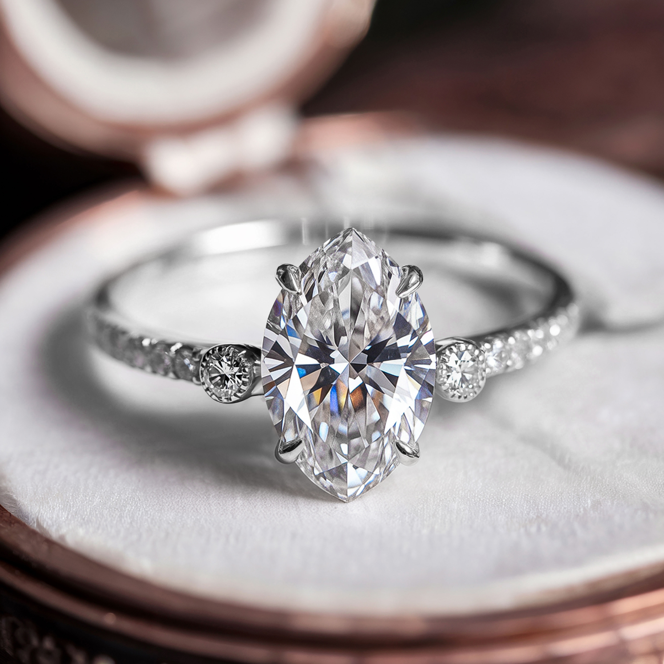 The Luna | To My Future Wife — Marquise Cut Moissanite Ring