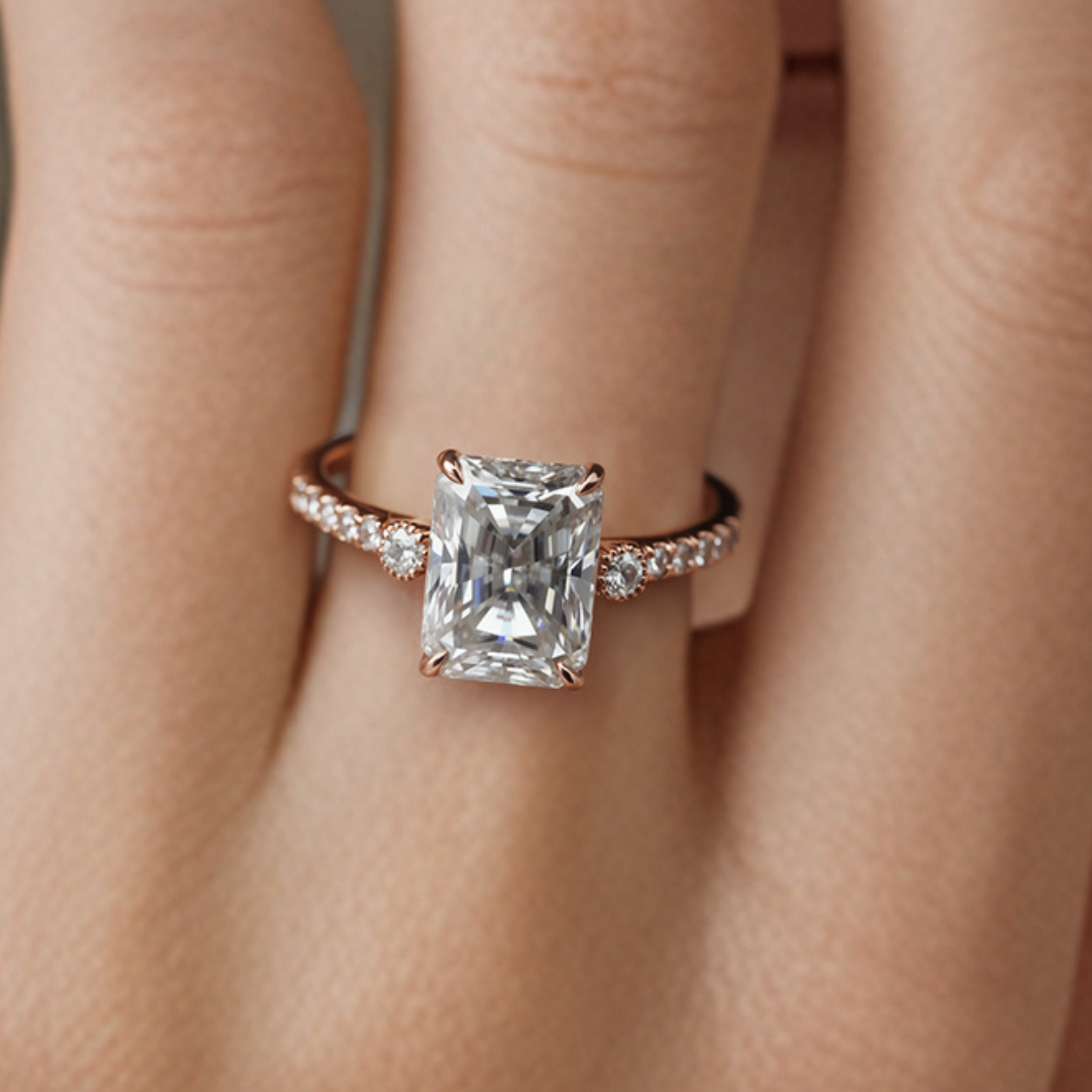 The Luna | To My Future Wife — Radiant Cut Moissanite Ring