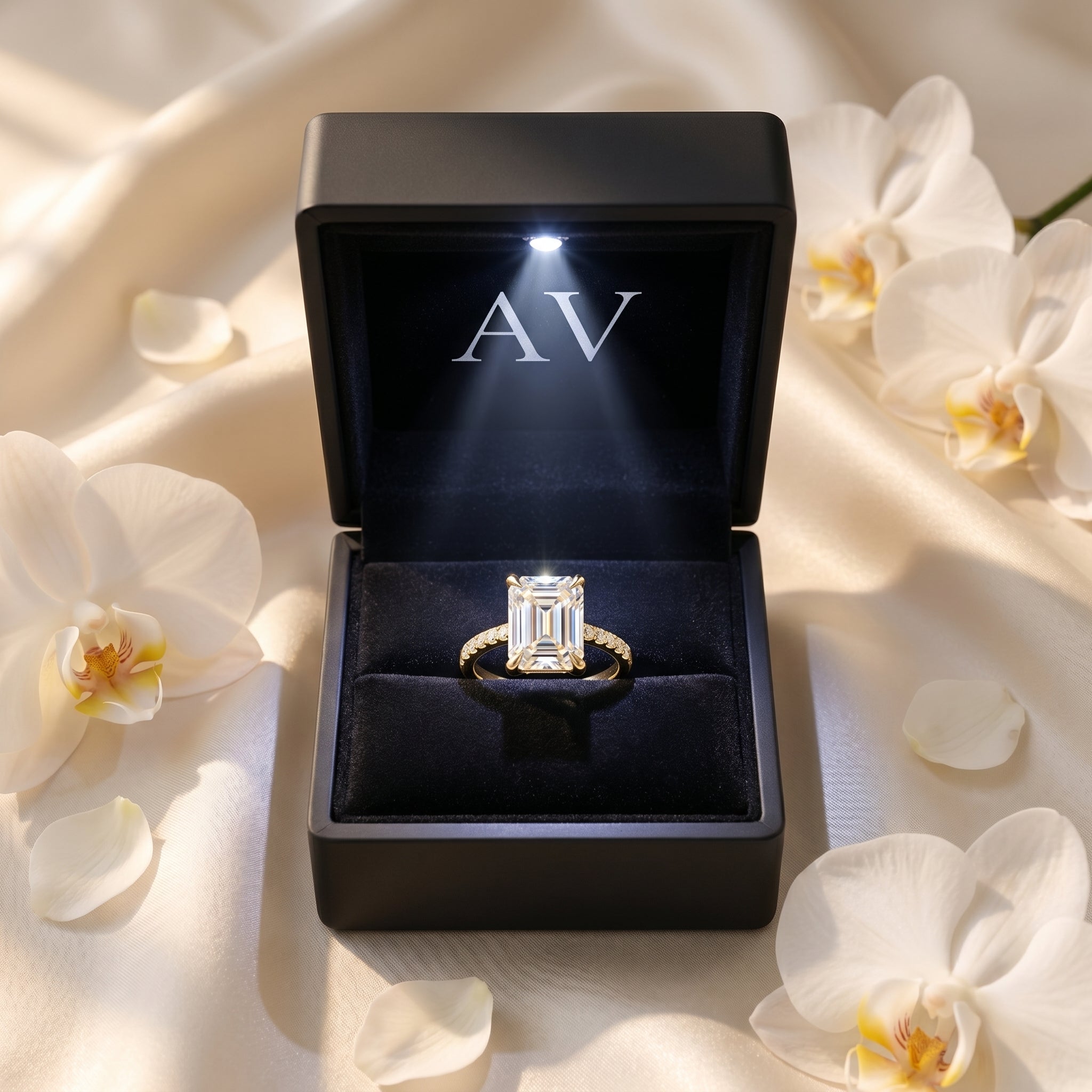 AI0009-EME-3CT-PAVE-SOLIT - Premium LED Gift Box Presentation