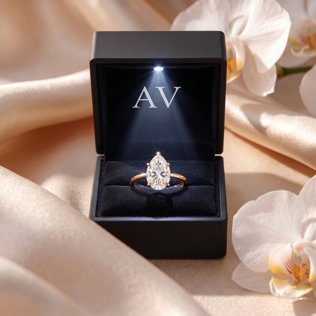 AI0009-PEA-2CT-PLAIN-SOLIT - Premium LED Gift Box Presentation