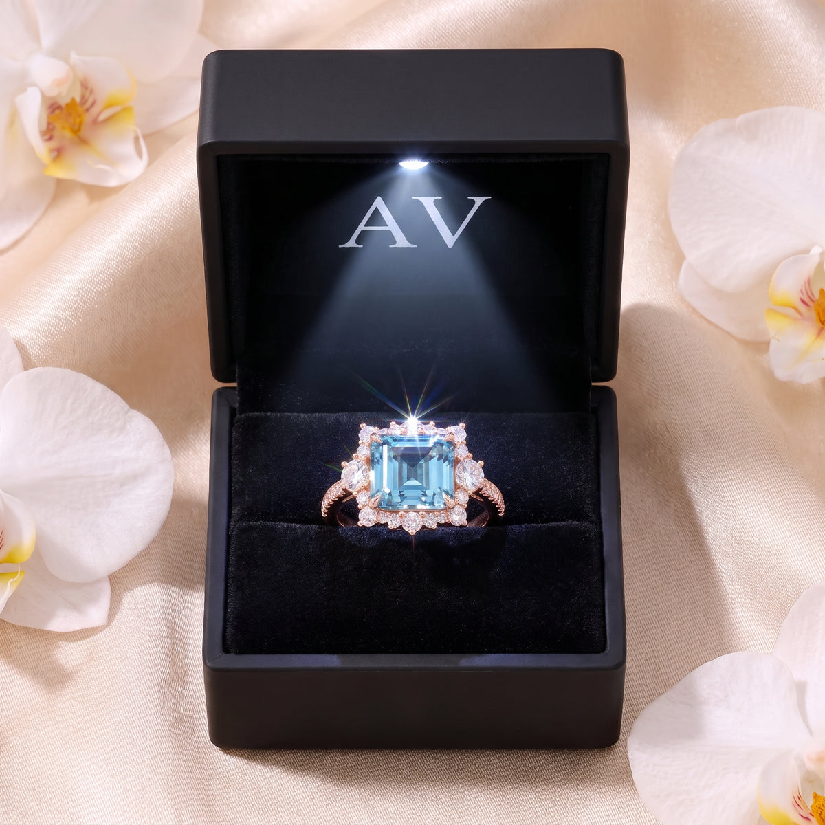 AI0010-EME-1.5CT-PAVE-EW - Premium LED Gift Box Presentation
