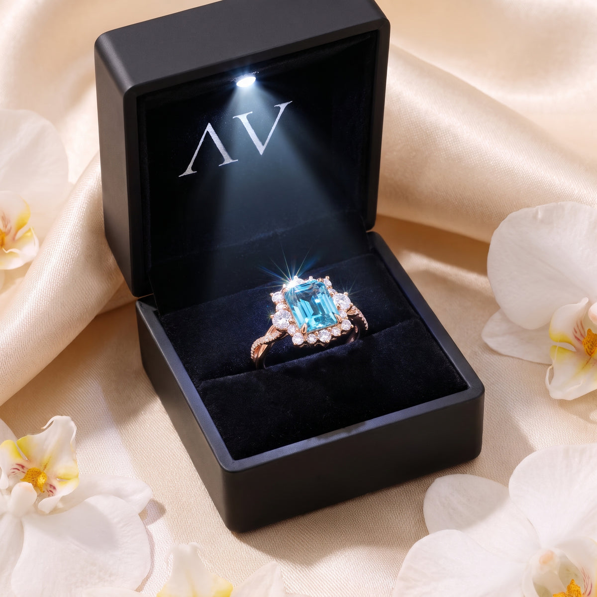 AI0010-EME-1.5CT-TWIST-SOLIT - Premium LED Gift Box Presentation