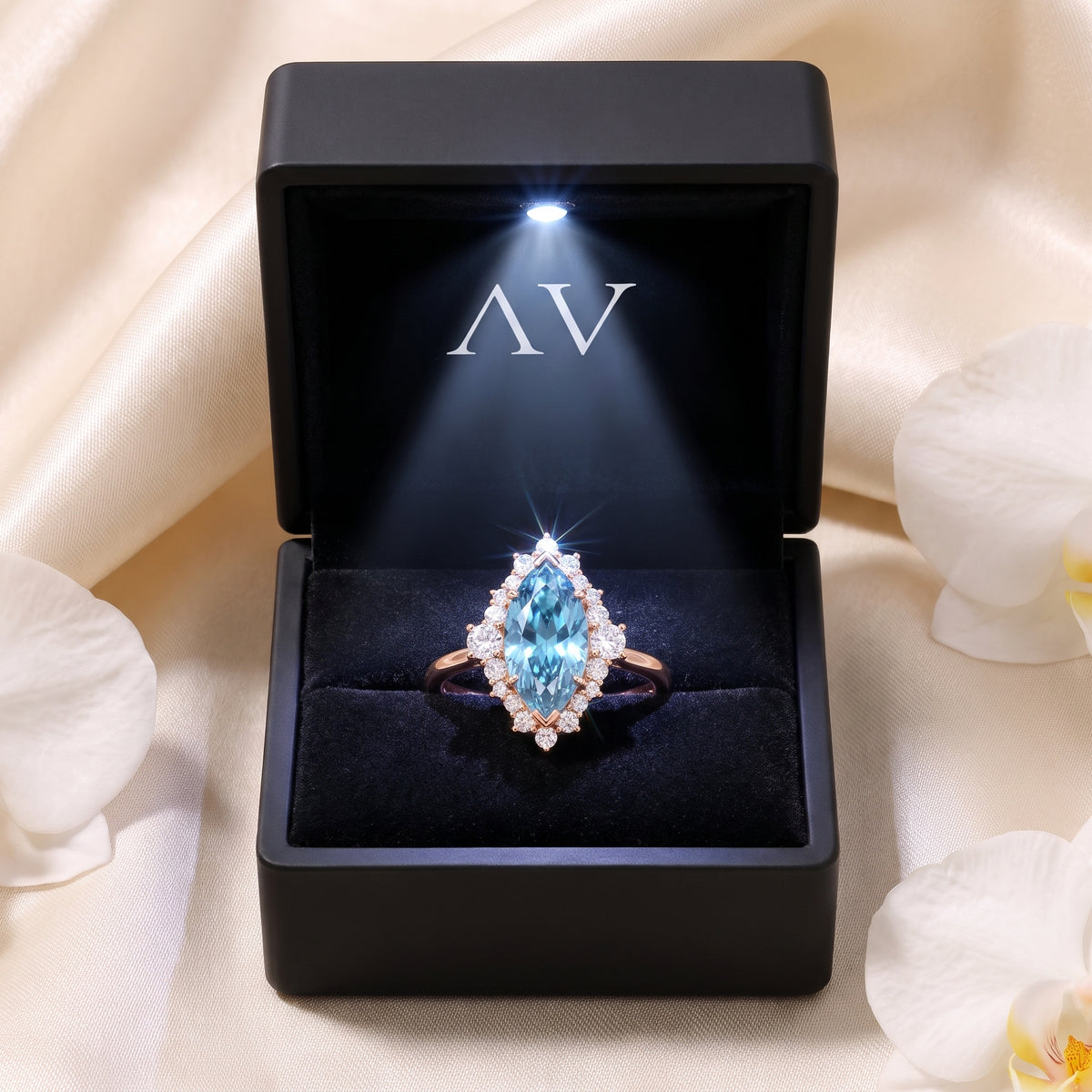 AI0010-MAR-1.5CT-PLAIN-SOLIT - Premium LED Gift Box Presentation