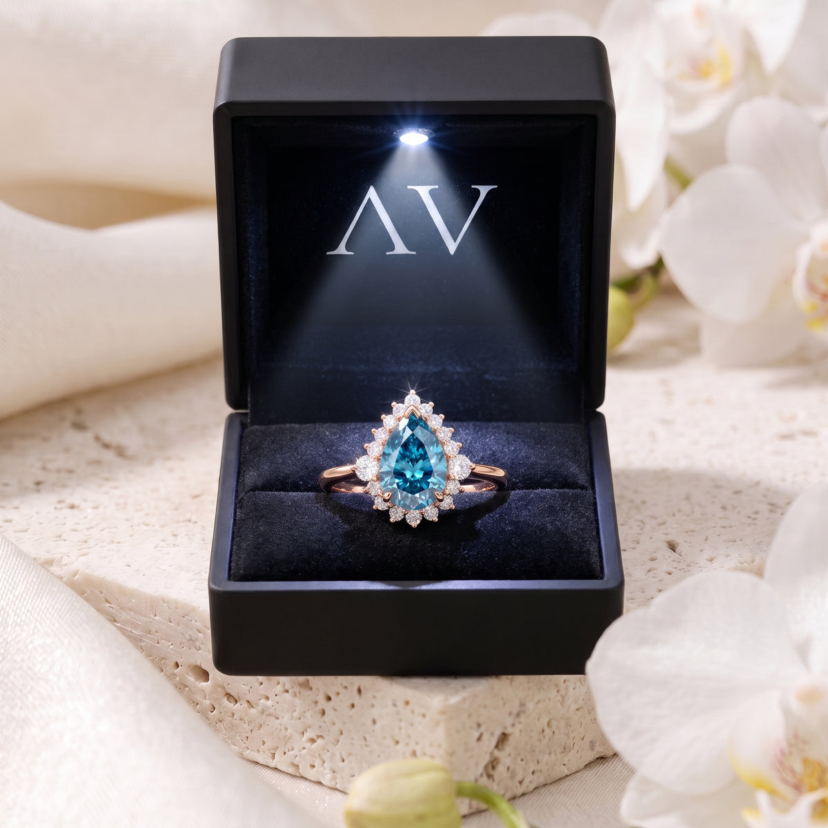 AI0010-PEA-1.5CT-PLAIN-SOLIT - Premium LED Gift Box Presentation