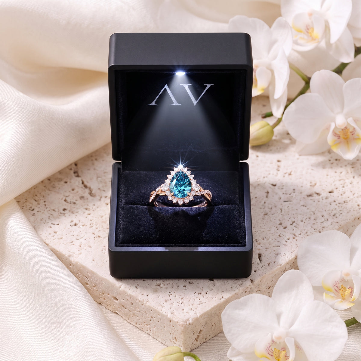 AI0010-PEA-1.5CT-TWIST-SOLIT - Premium LED Gift Box Presentation