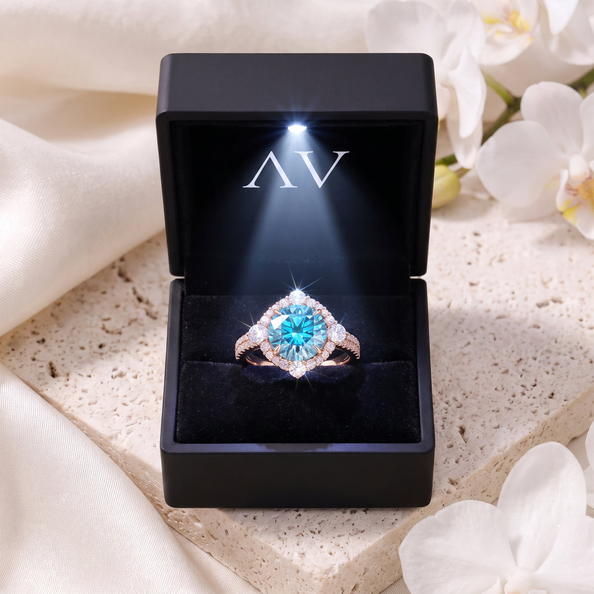 AI0010-ROU-3CT-DPAVE-SOLIT - Premium LED Gift Box Presentation