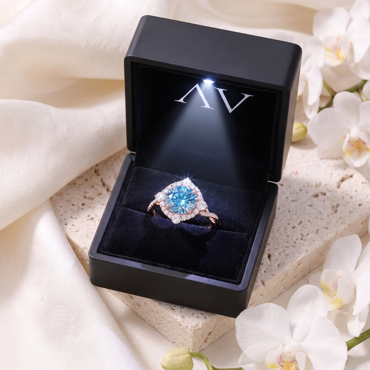 AI0010-ROU-3CT-TWIST-SOLIT - Premium LED Gift Box Presentation