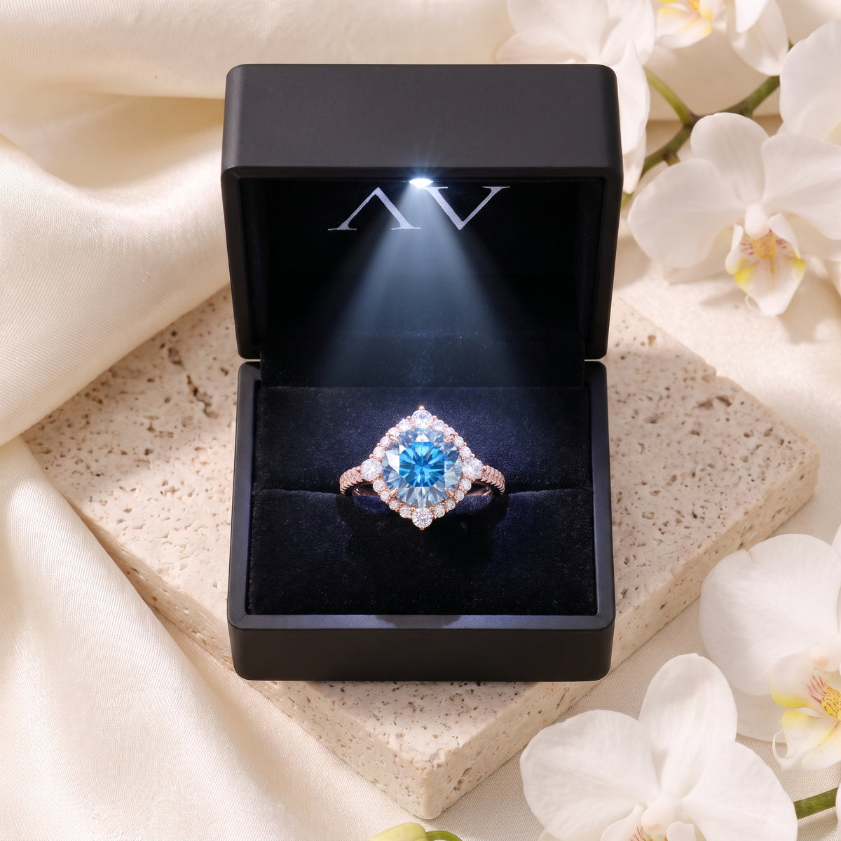 AI0010-ROU-4CT-DPAVE-SOLIT - Premium LED Gift Box Presentation