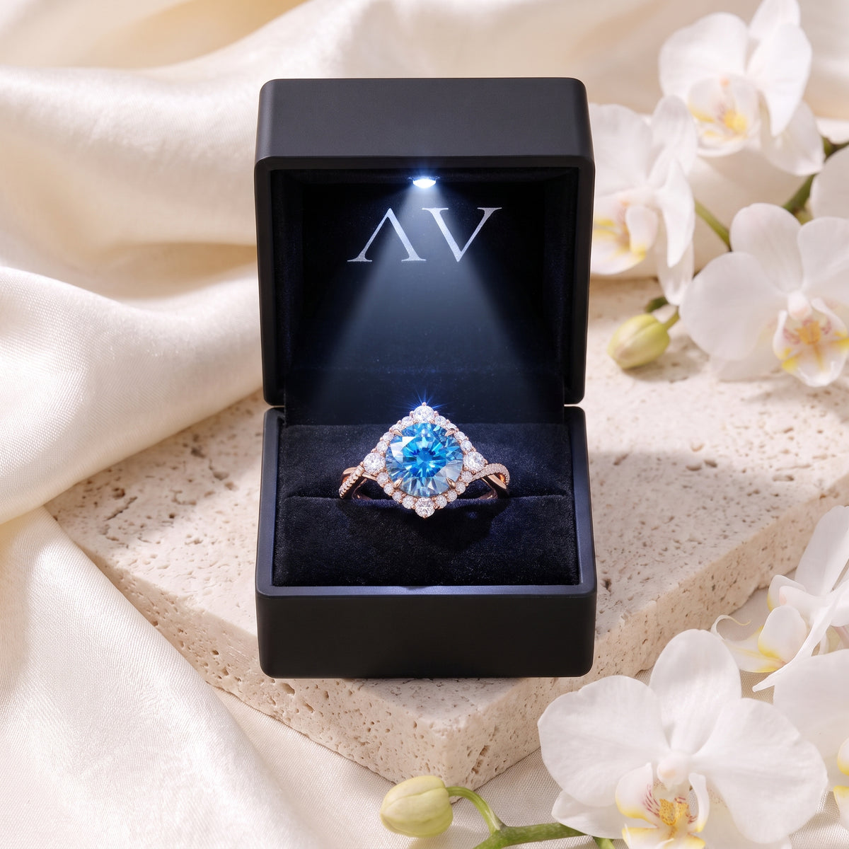 AI0010-ROU-4CT-TWIST-SOLIT - Premium LED Gift Box Presentation