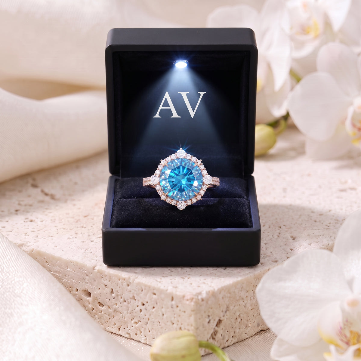 AI0010-ROU-5CT-DPAVE-SOLIT - Premium LED Gift Box Presentation