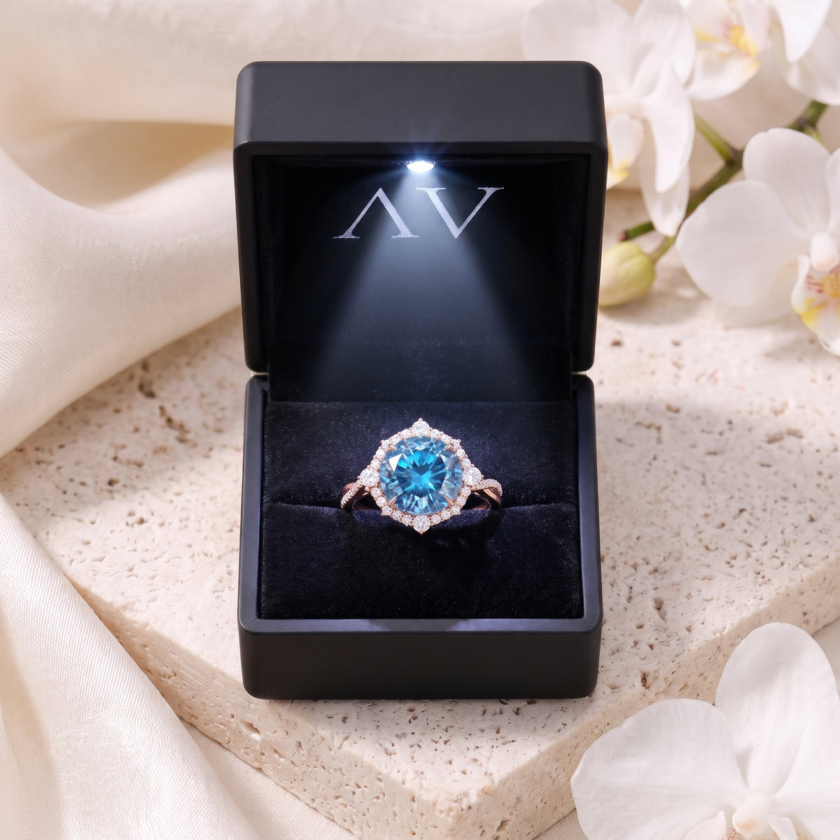 AI0010-ROU-5CT-TWIST-SOLIT - Premium LED Gift Box Presentation
