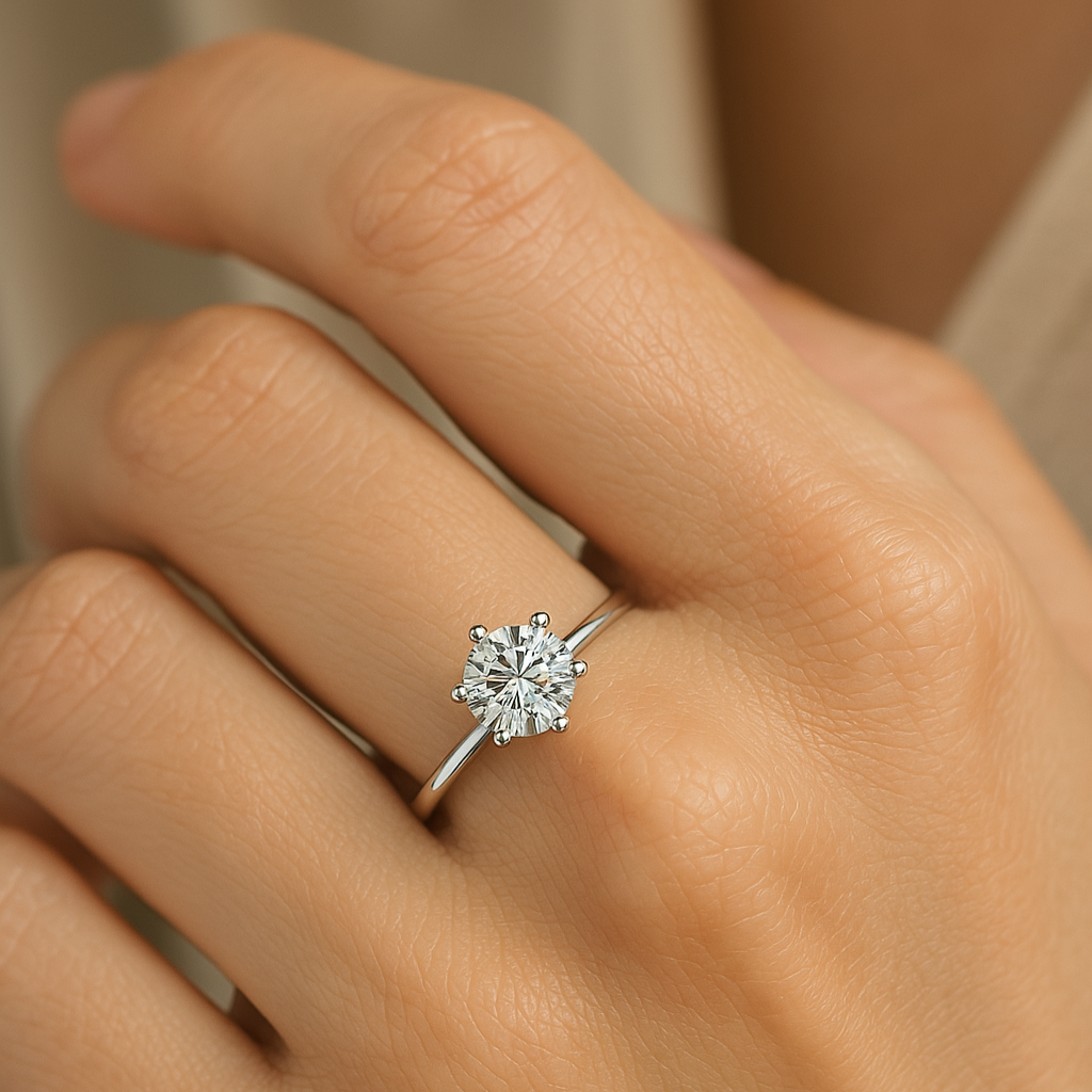 Free 0.3CT Moissanite Ring in S925 Sterling Silver