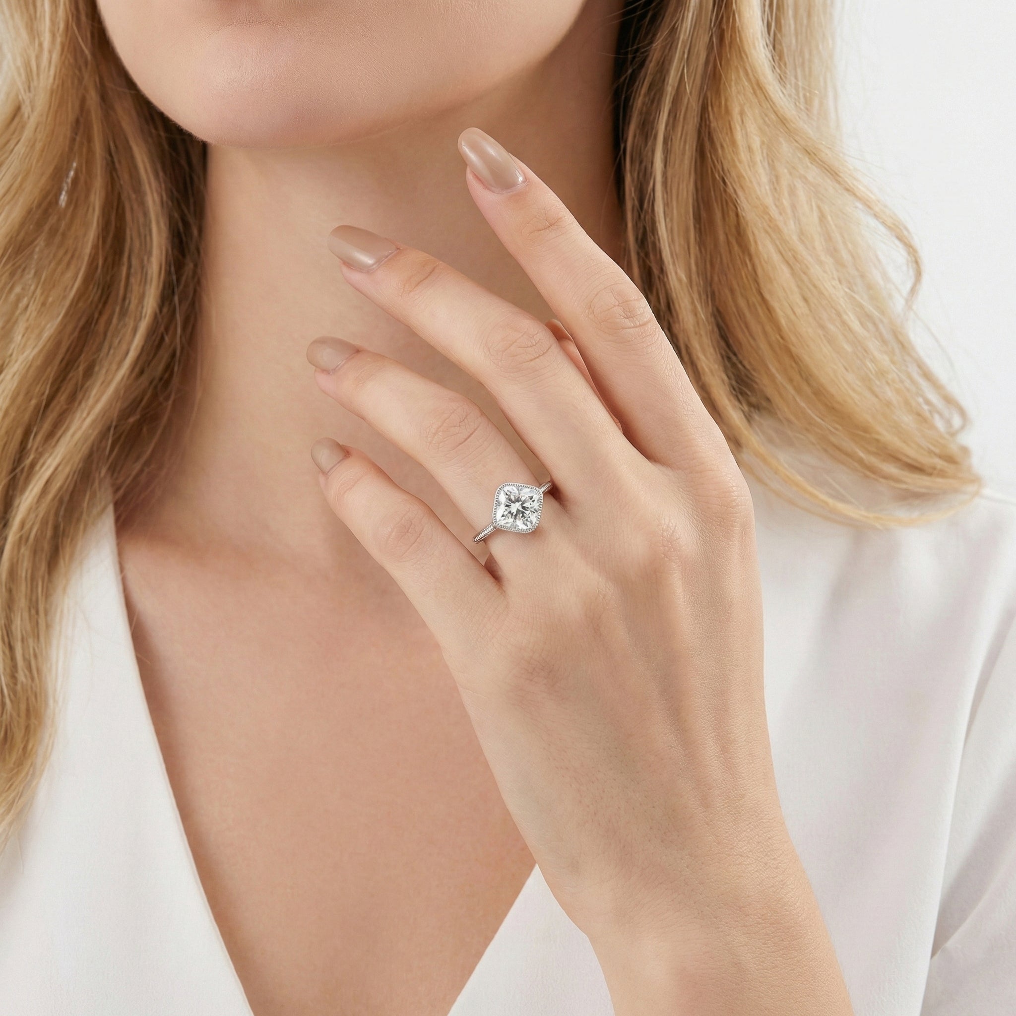 The Isara Cushion Ring - S925 Sterling Silver