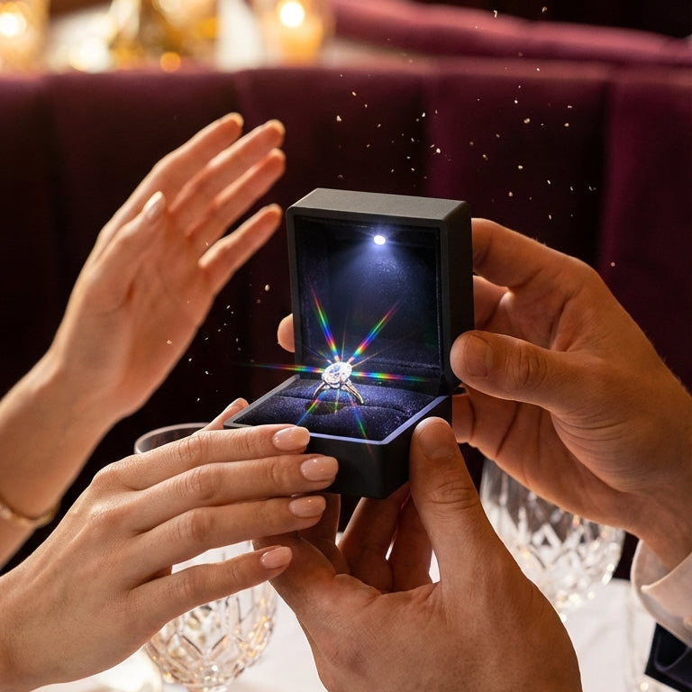 Luxury Velvet LED Jewelry Giftbox