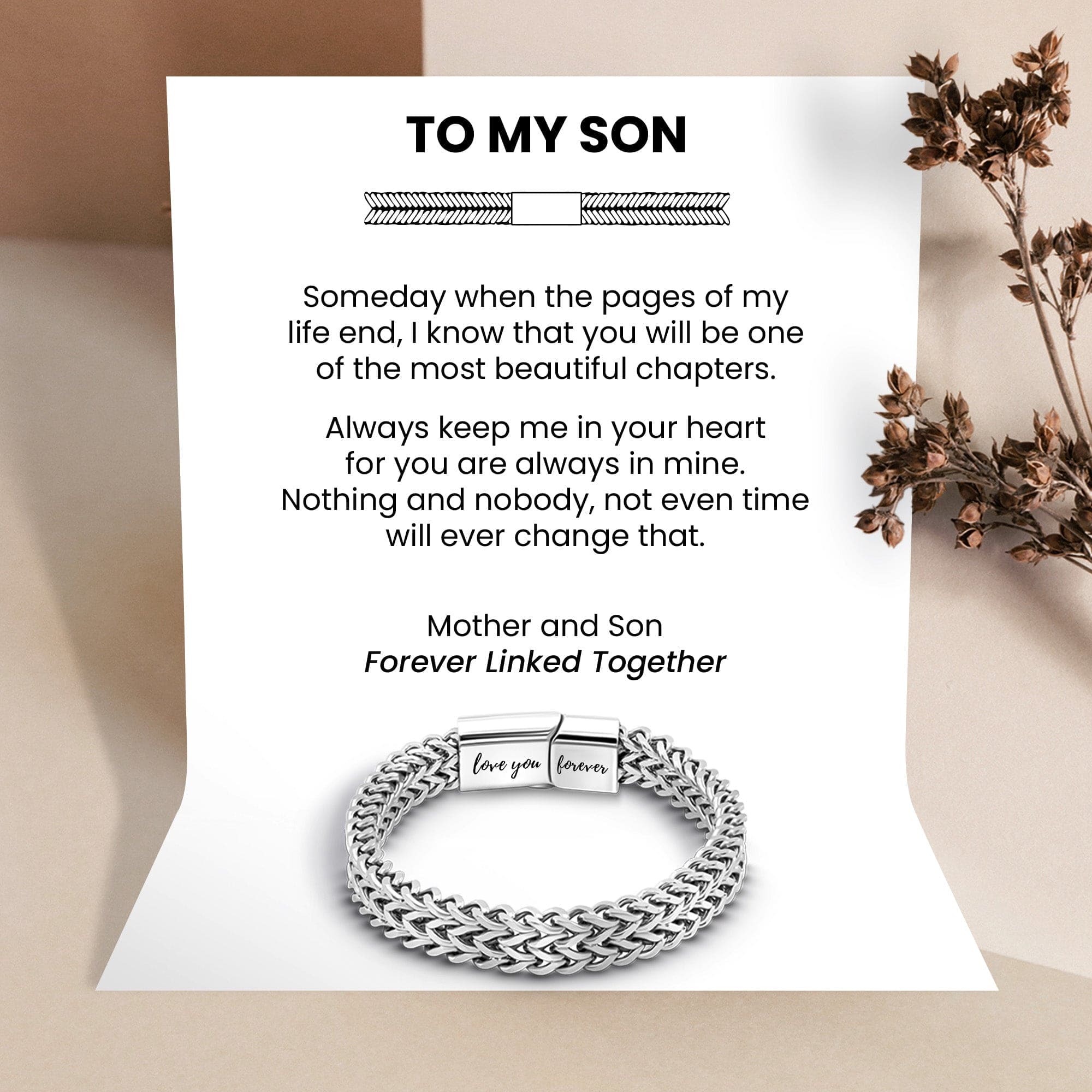 Para mi hijo | Unidos por siempre | Pulsera de cadena