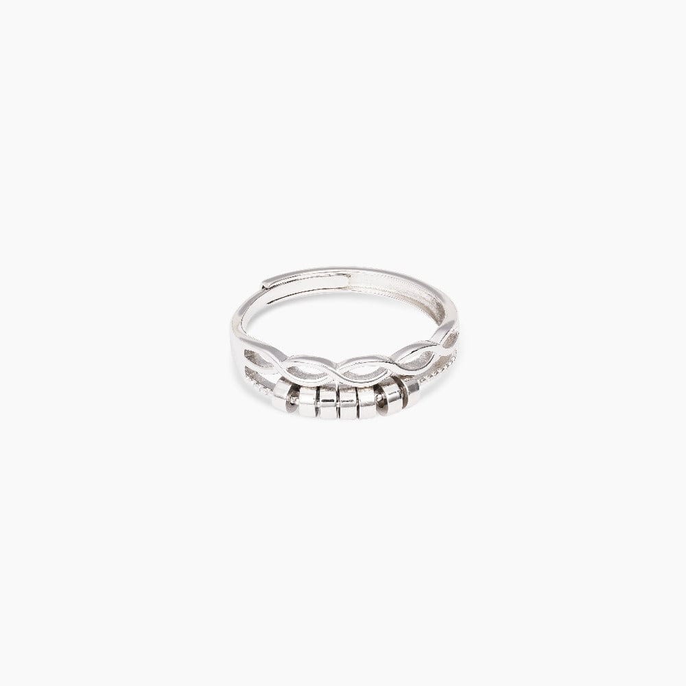 Anillo antiestrés relajante Serenata - Plata de ley