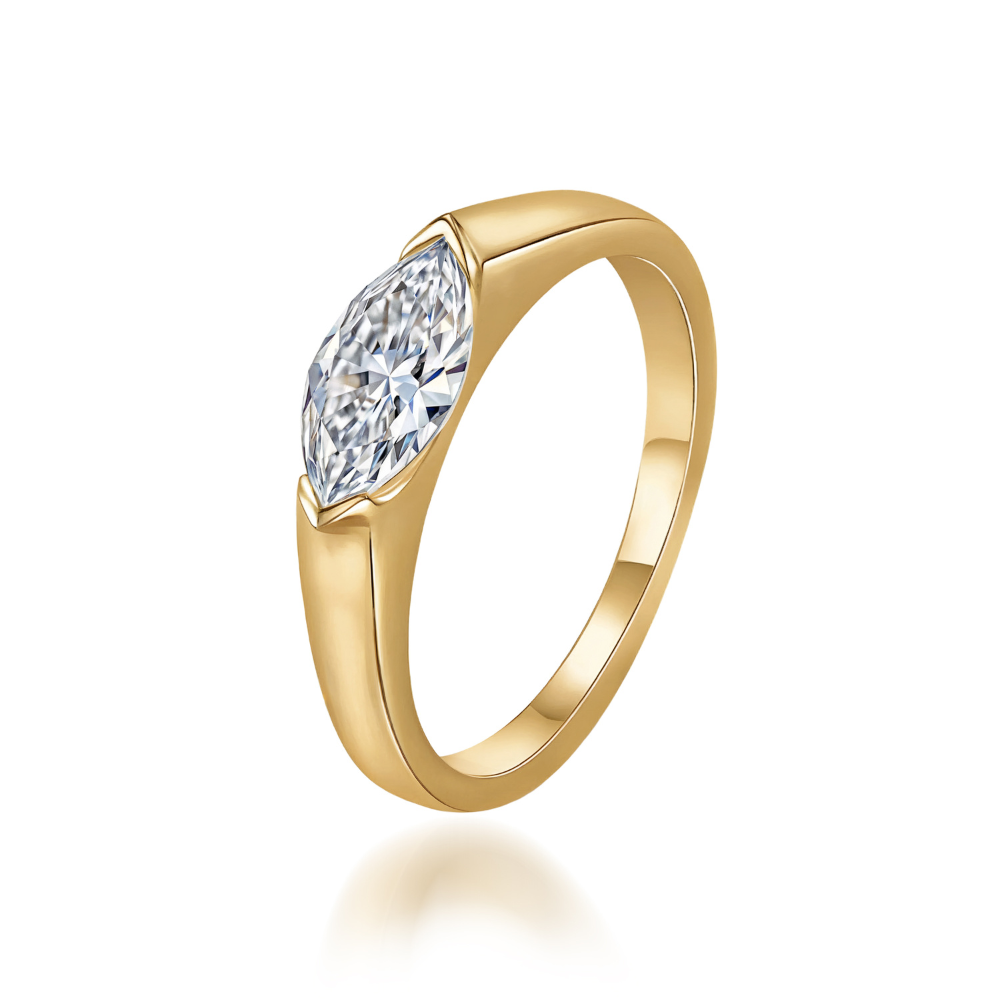 Anillo solitario de moissanita de corte radiante de 5 quilates