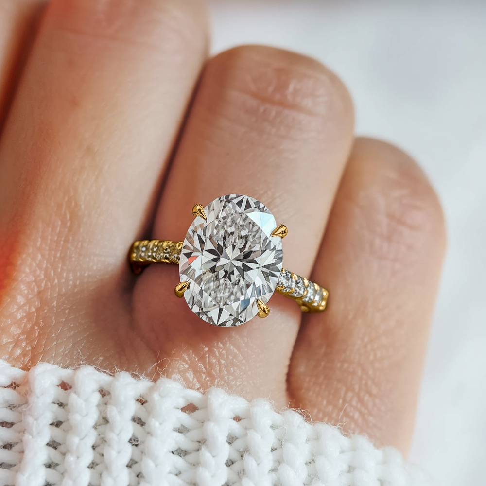 The Ornella - Oval Cut Moissanite Ring