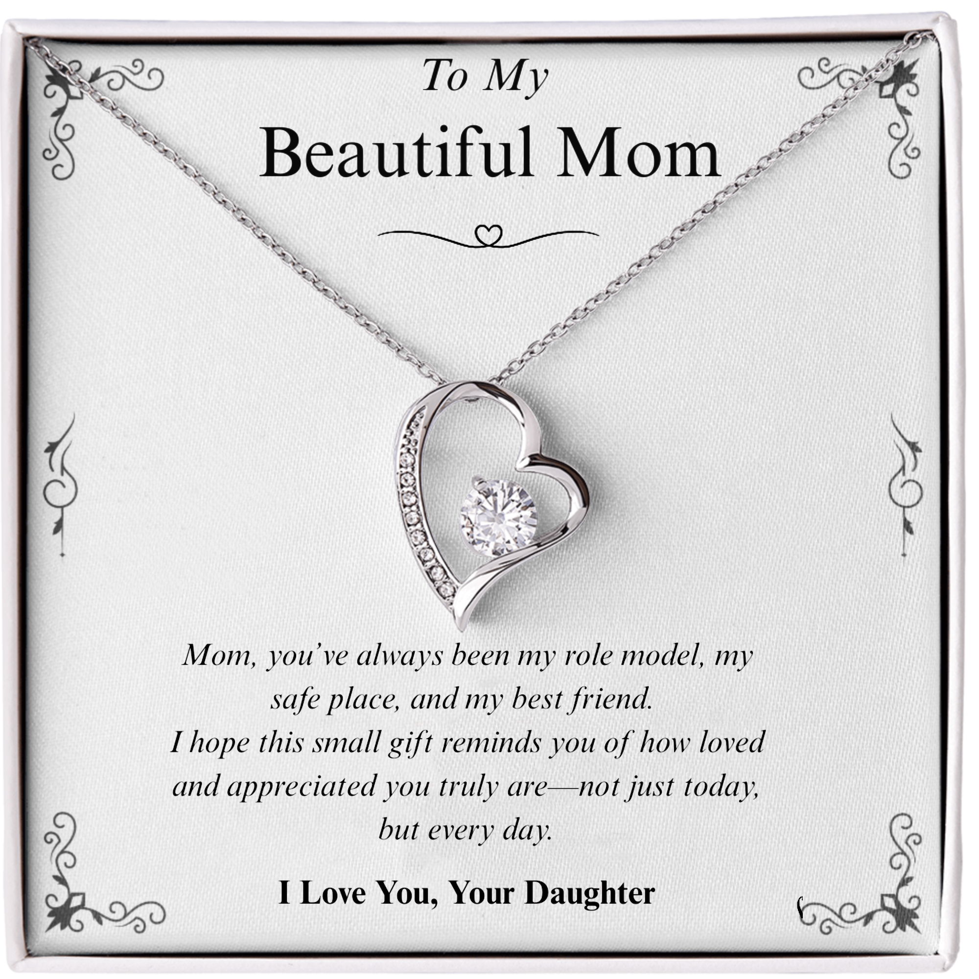To My Mom | Heart Necklace | Perfect Mothers Day Gift From Daughter