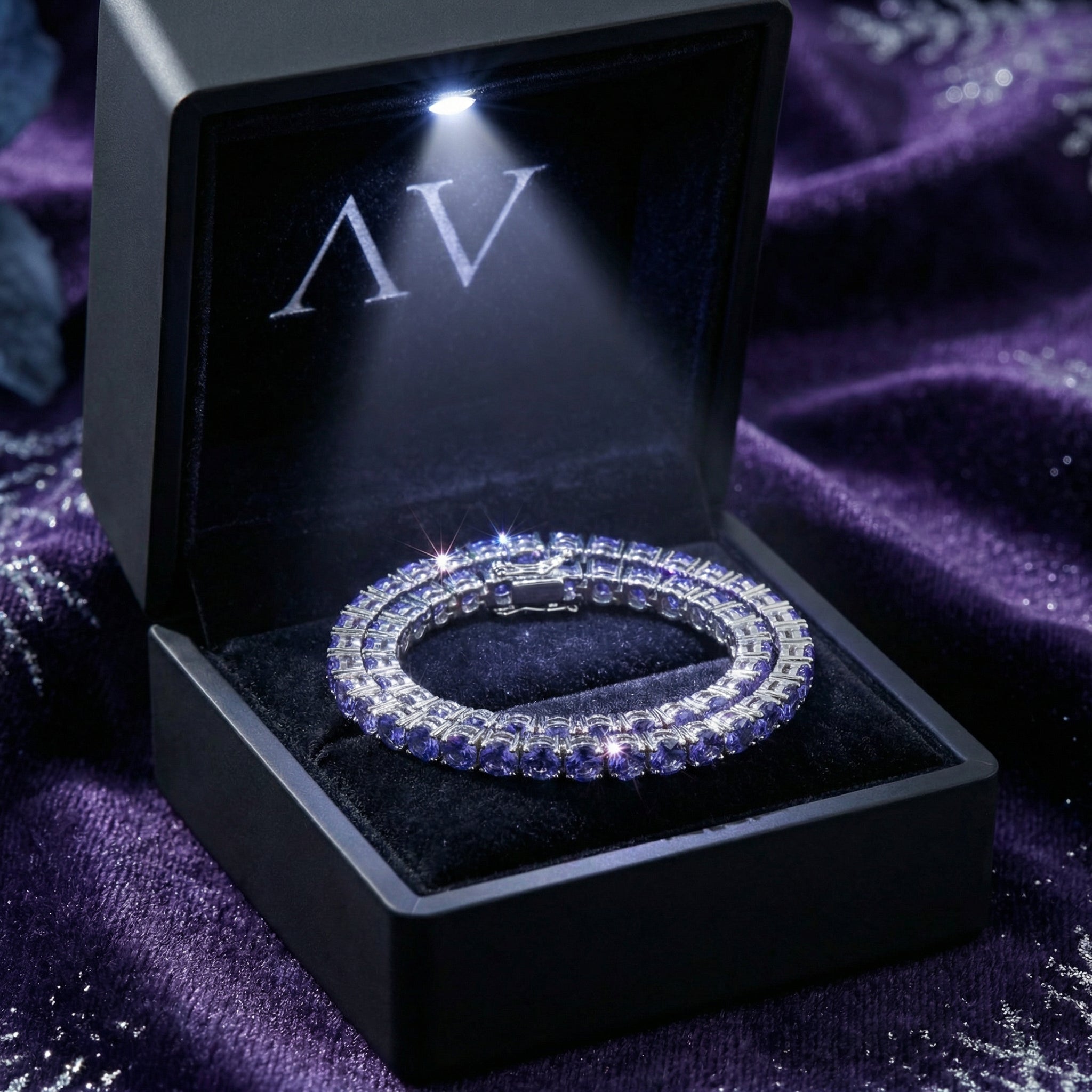 YLQ4157-DEC-tanzanite - Premium LED Gift Box Presentation