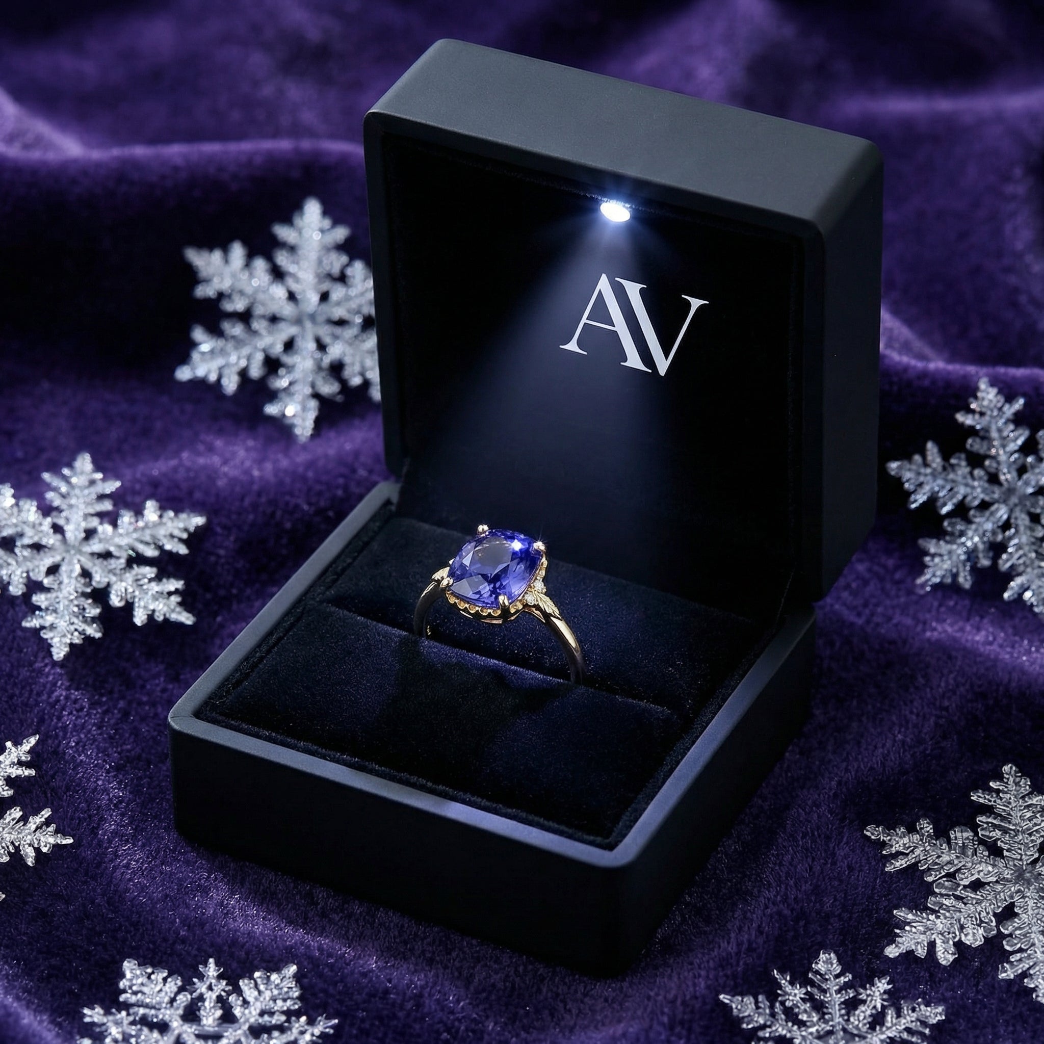 YLQ4159-DEC-tanzanite - Premium LED Gift Box Presentation