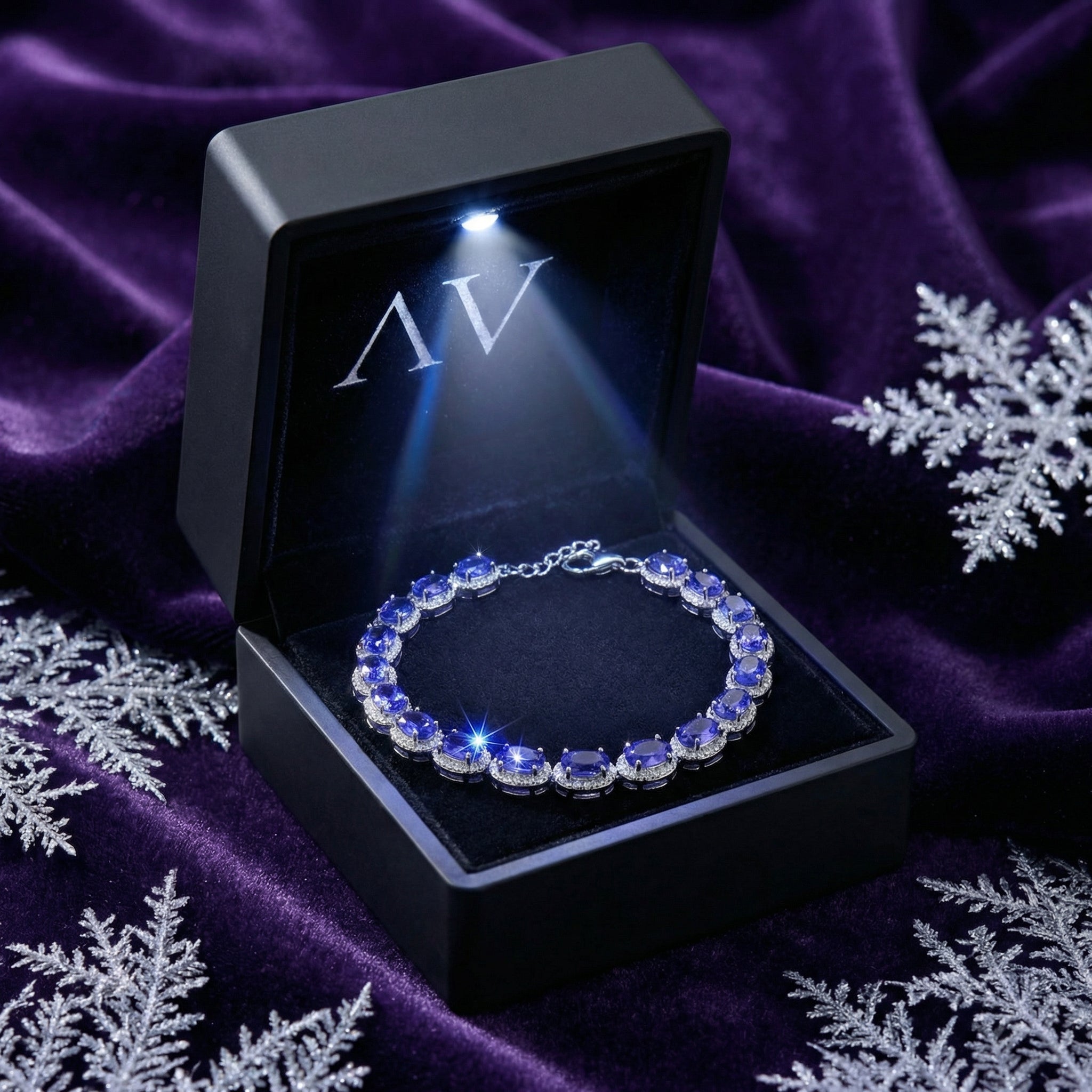 YLQ4161-DEC-tanzanite - Premium LED Gift Box Presentation
