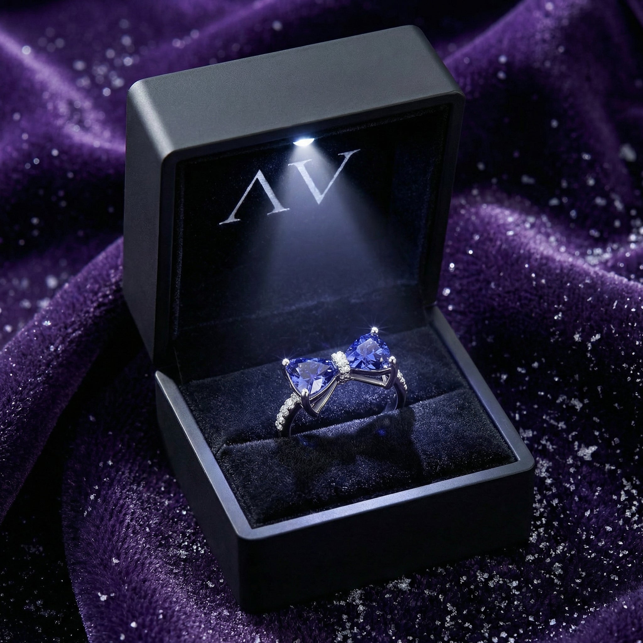 YLQ4163-DEC-tanzanite - Premium LED Gift Box Presentation