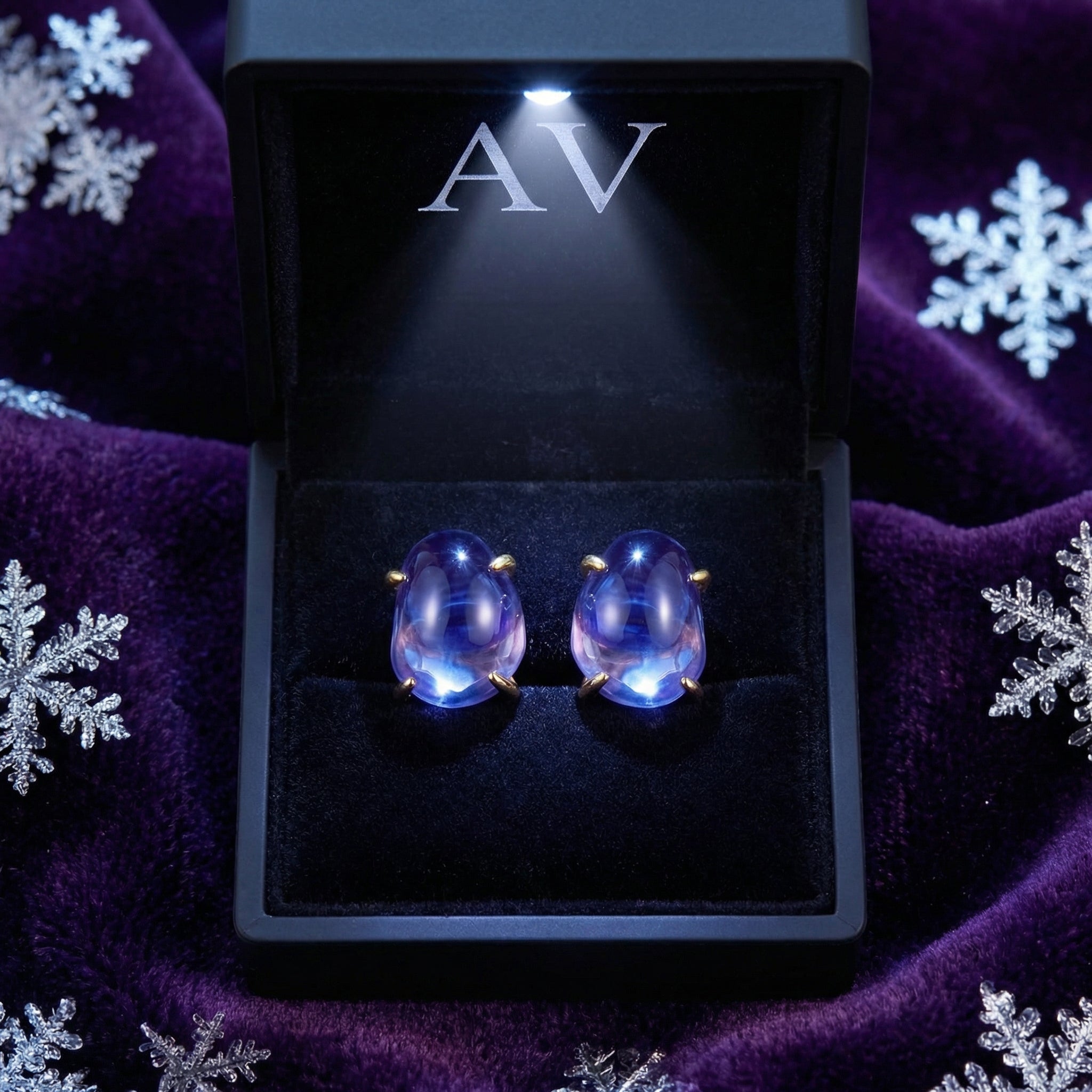 YLQ4181-DEC-tanzanite - Premium LED Gift Box Presentation