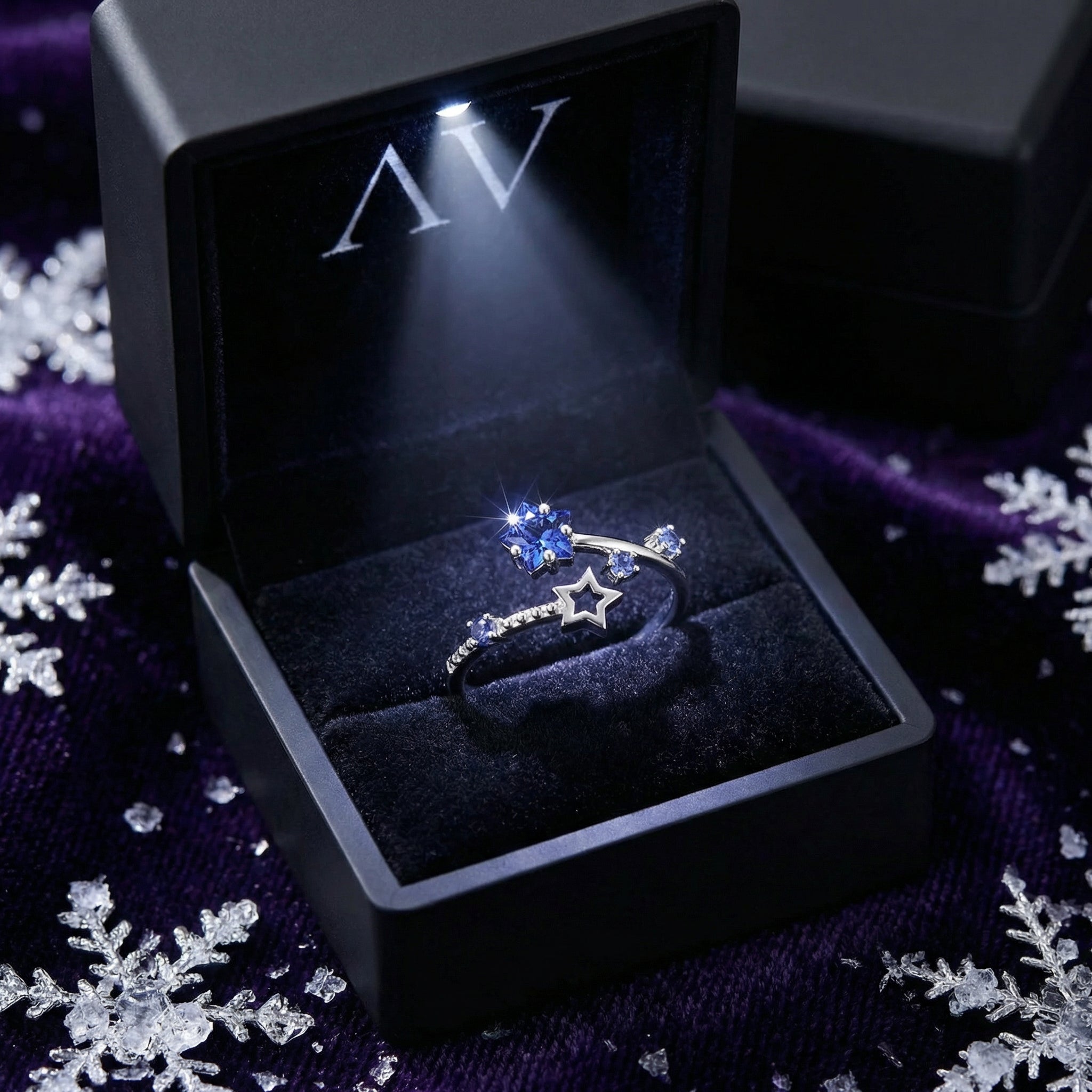 YLQ4187-DEC-tanzanite - Premium LED Gift Box Presentation