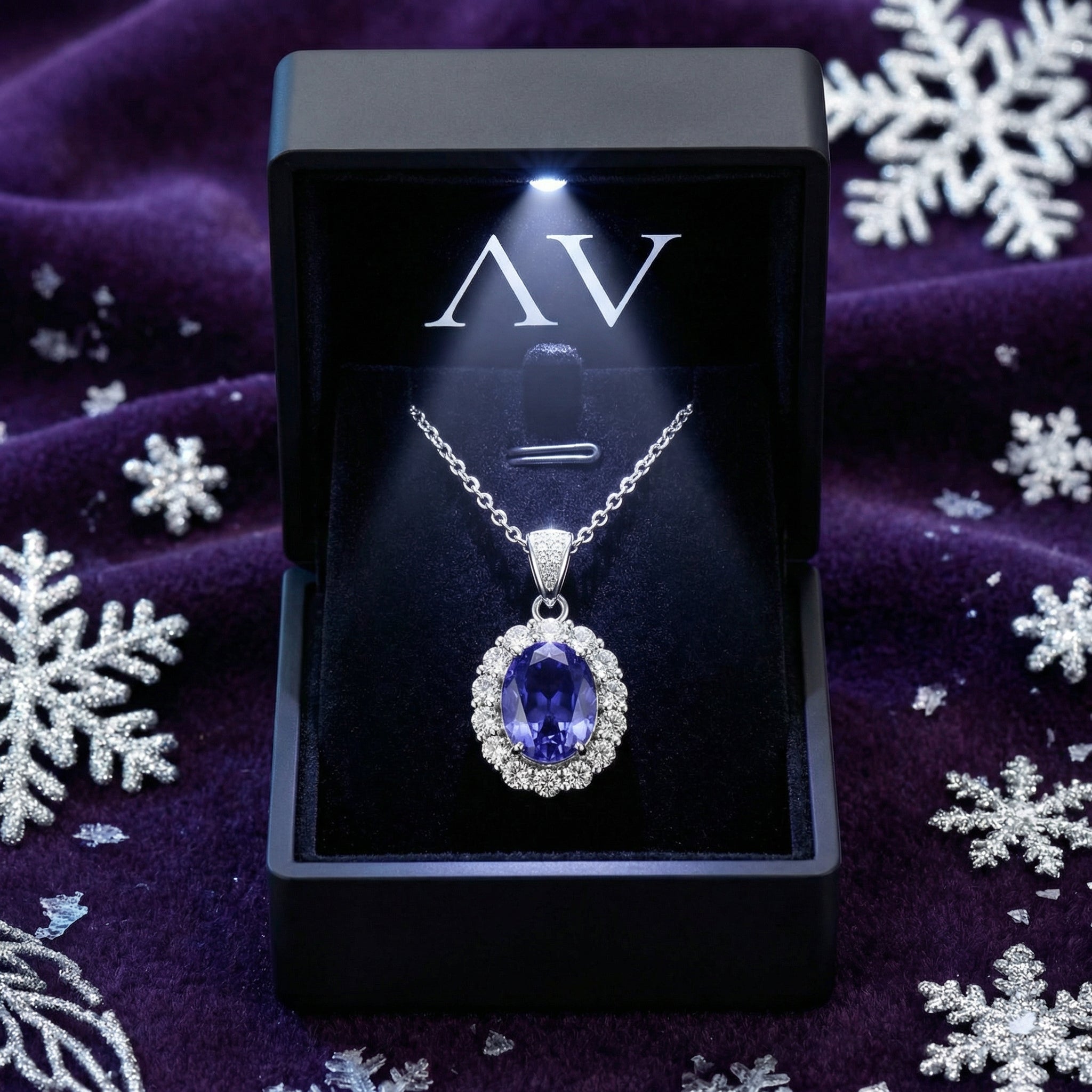 YLQ4193-DEC-tanzanite - Premium LED Gift Box Presentation
