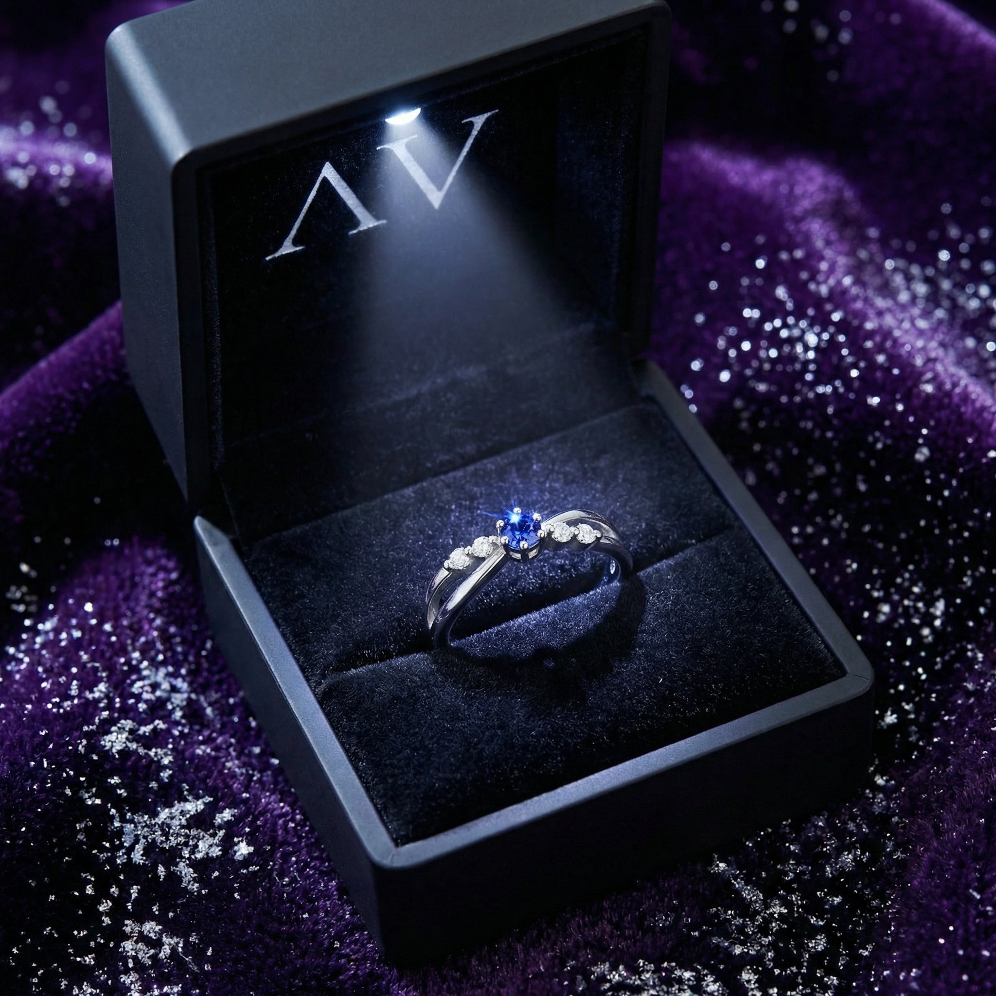 YLQ4194-DEC-tanzanite - Premium LED Gift Box Presentation