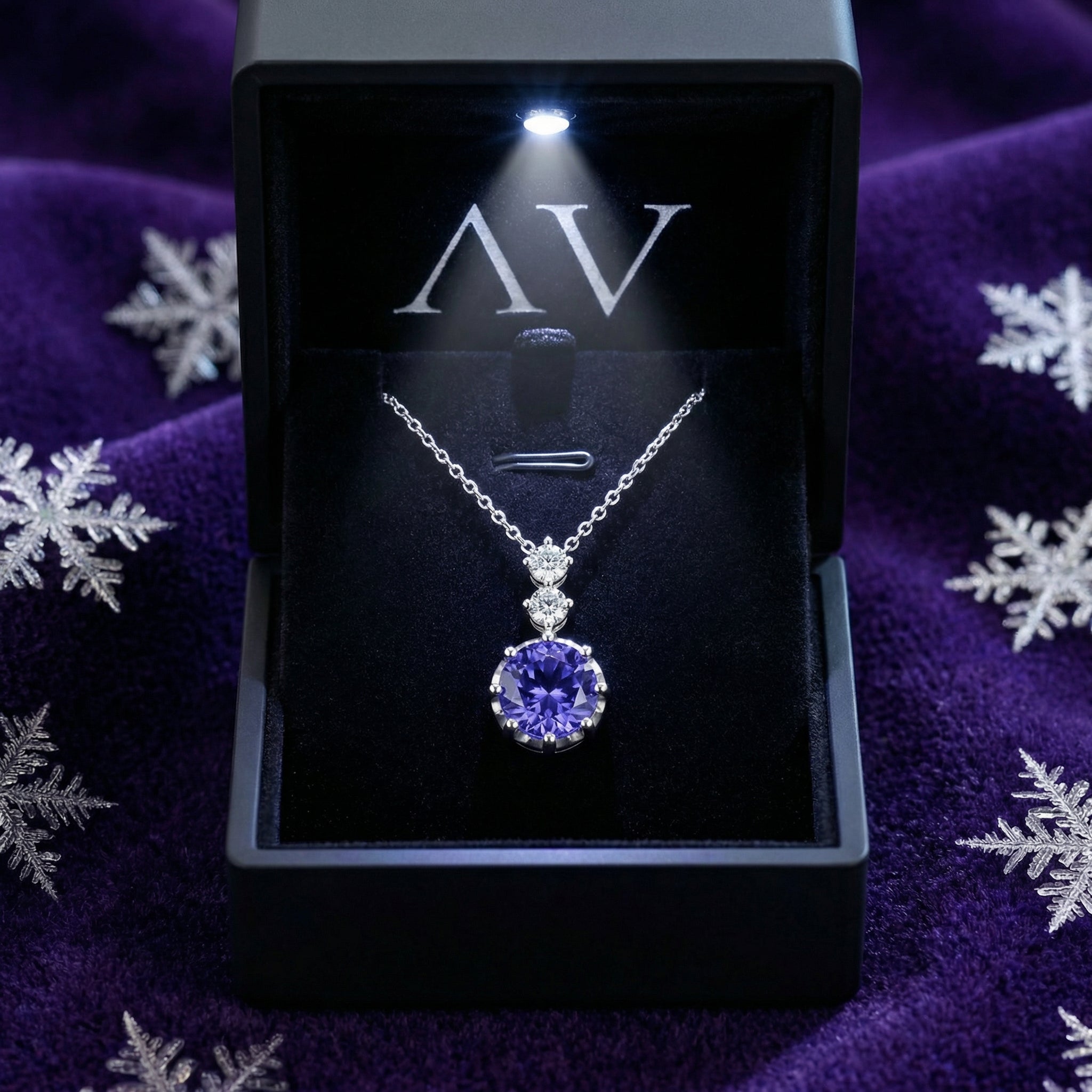 YLQ4202-DEC-tanzanite - Premium LED Gift Box Presentation