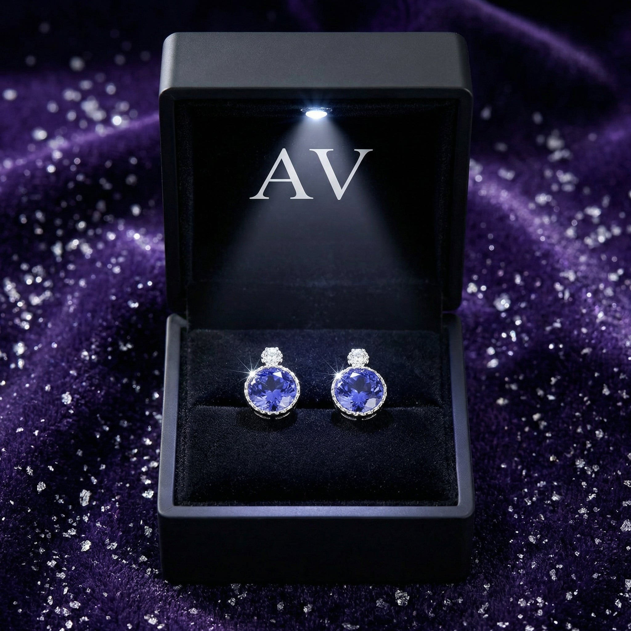 YLQ4217-DEC-tanzanite - Premium LED Gift Box Presentation