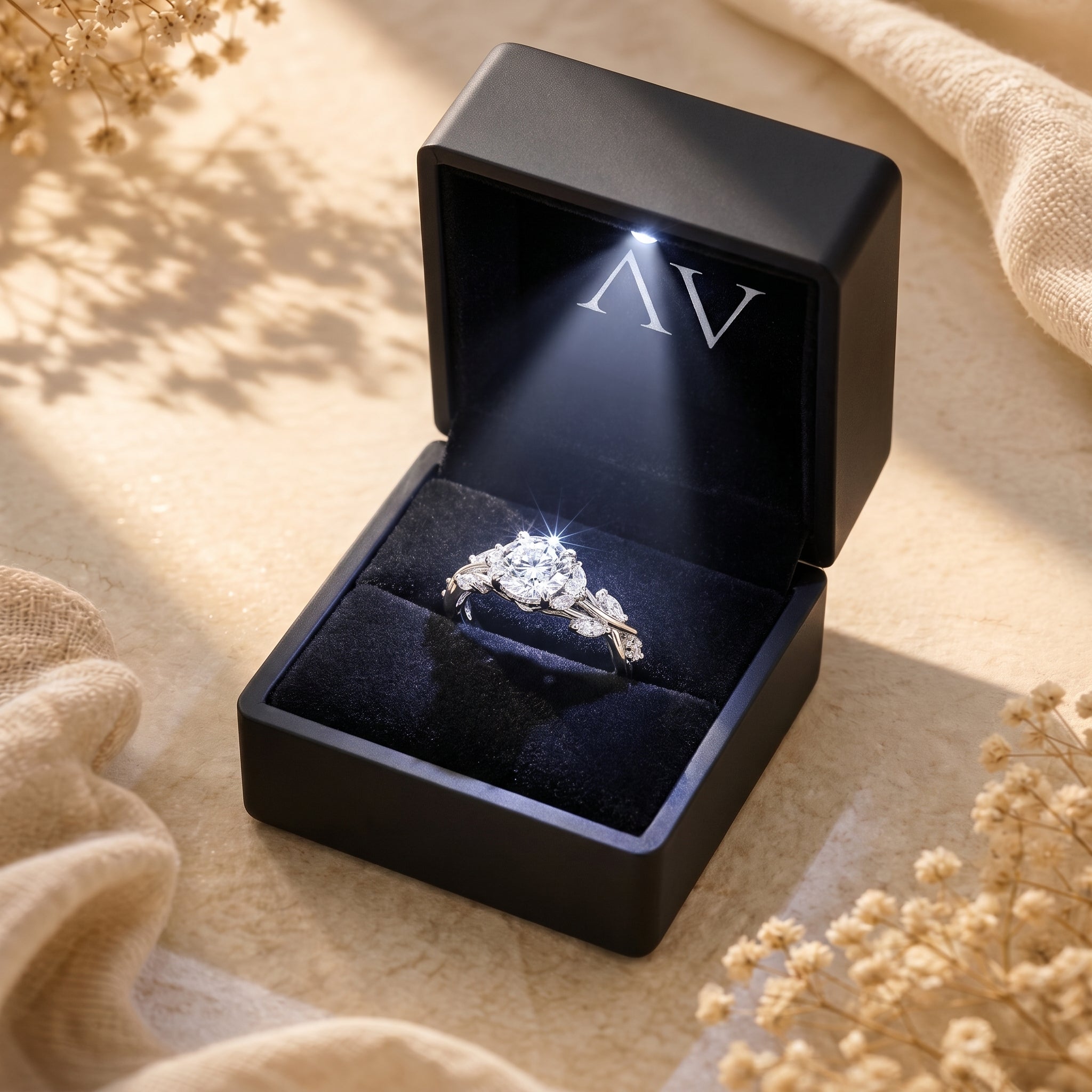 YLQ4548-rings - Premium LED Gift Box Presentation
