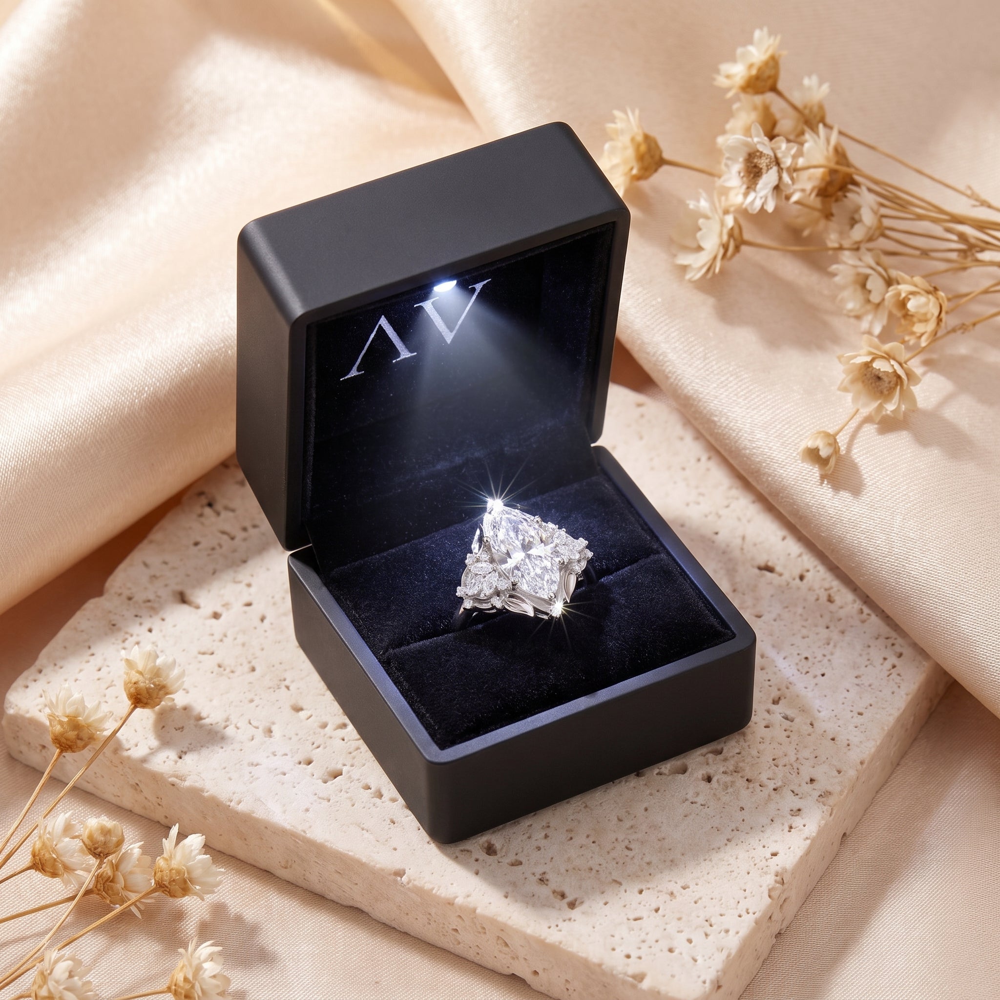 YLQ4583-rings - Premium LED Gift Box Presentation
