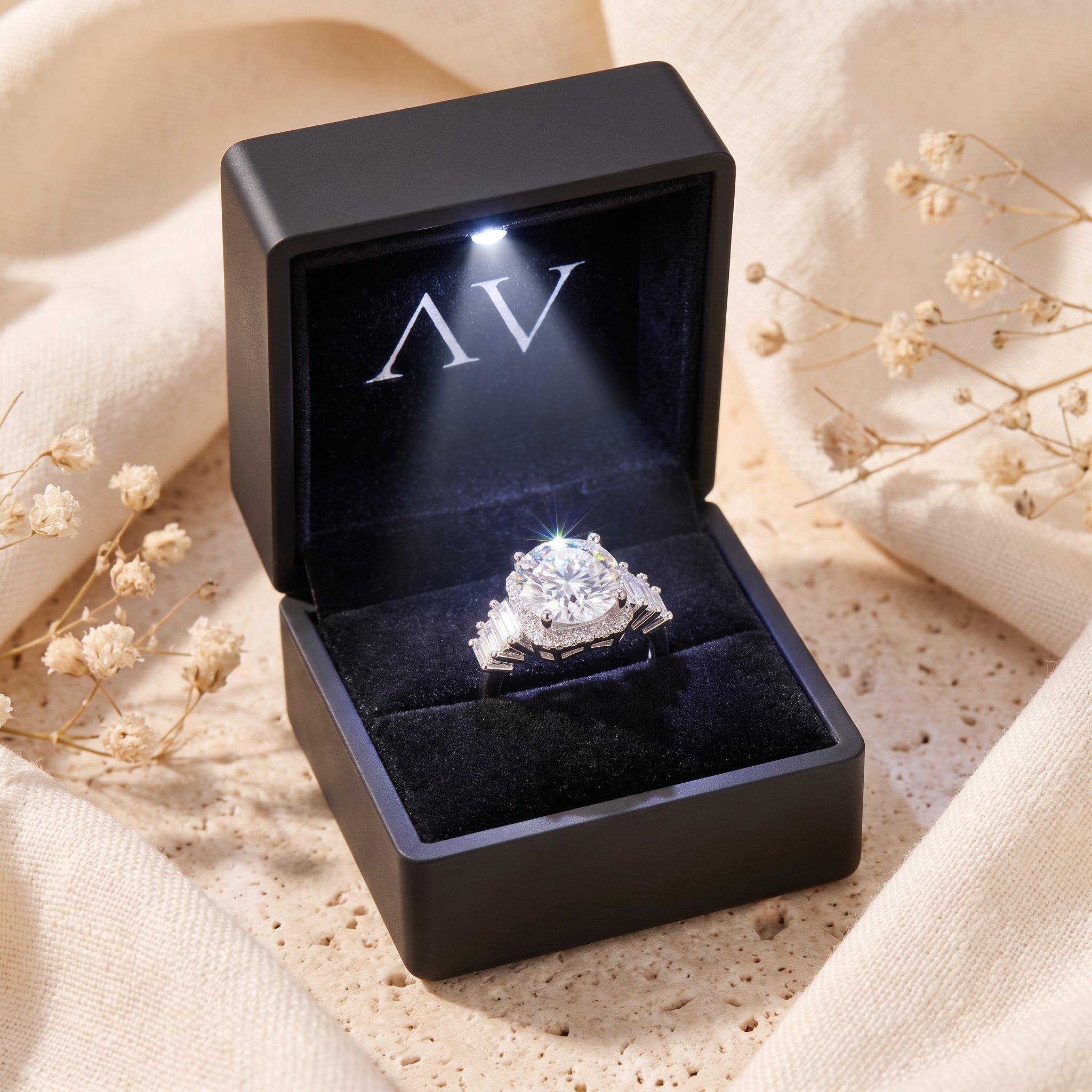 YLQ4681-rings - Premium LED Gift Box Presentation