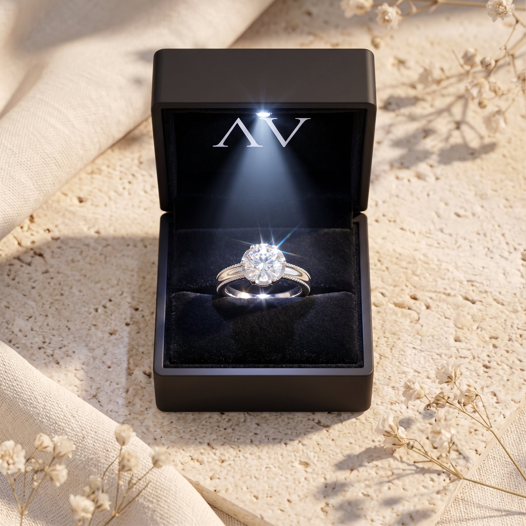 YLQ4744-rings - Premium LED Gift Box Presentation