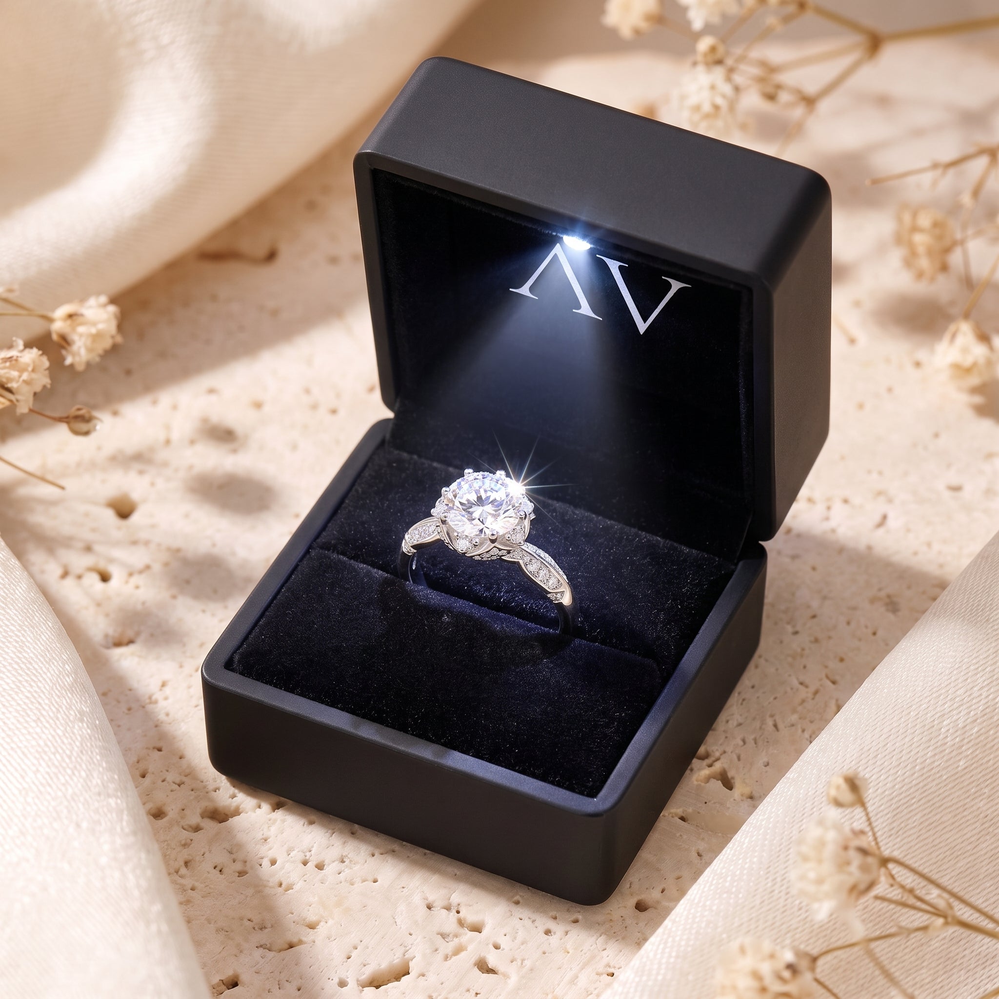 YLQ4856-rings - Premium LED Gift Box Presentation