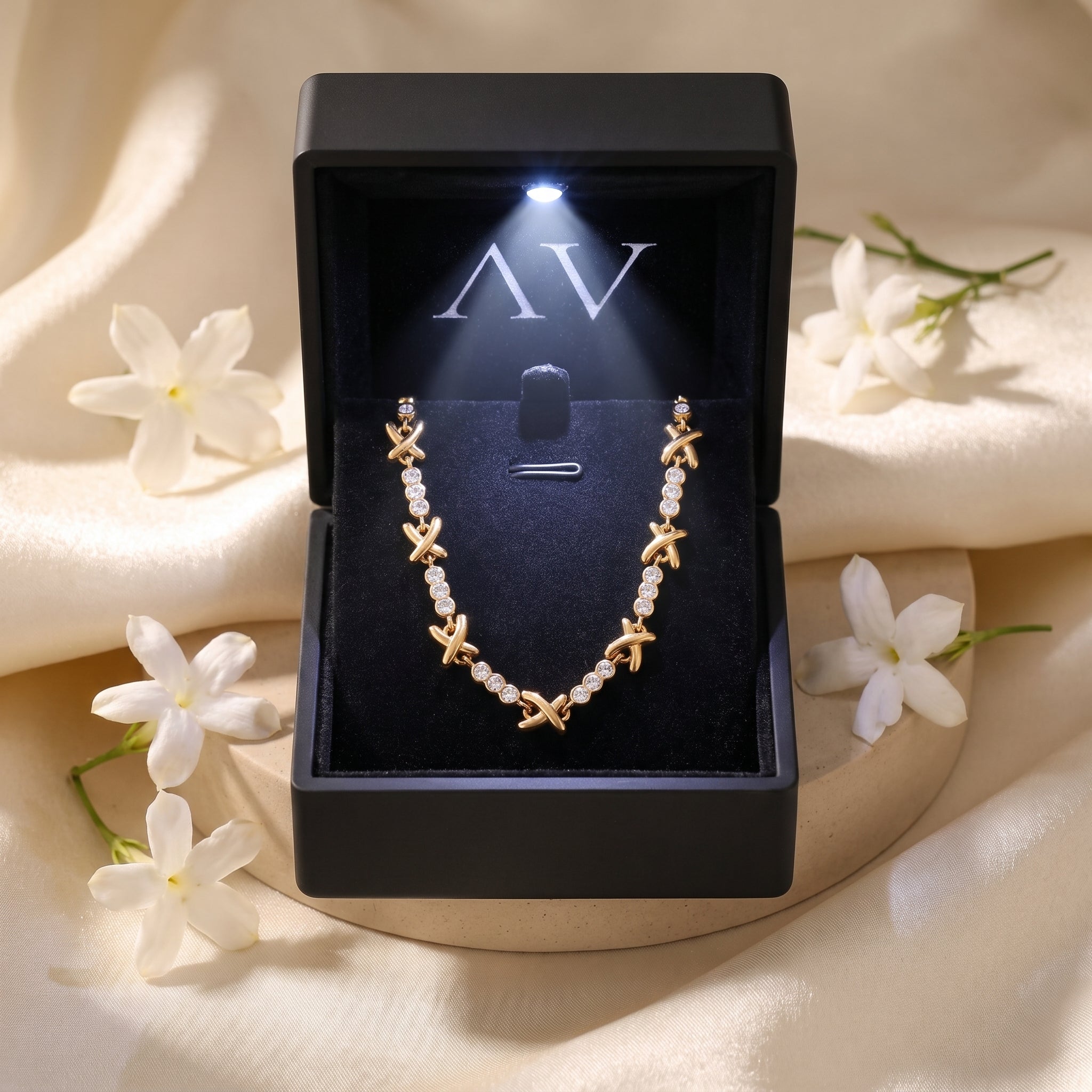 YLQ49028-NECKLACE - Premium LED Gift Box Presentation
